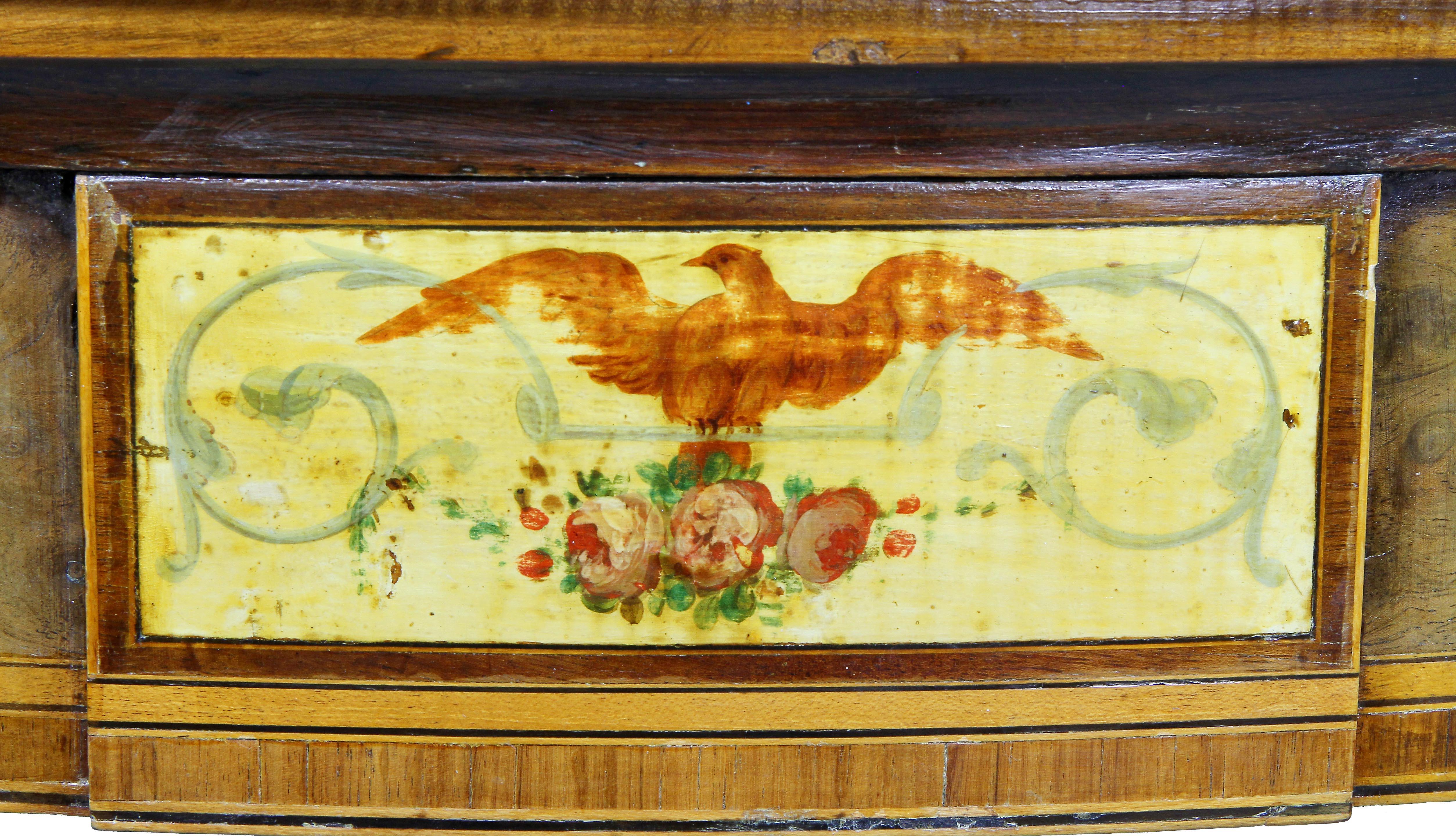 Pair of George III Amboyna and Paint Decorated Games Tables For Sale 2