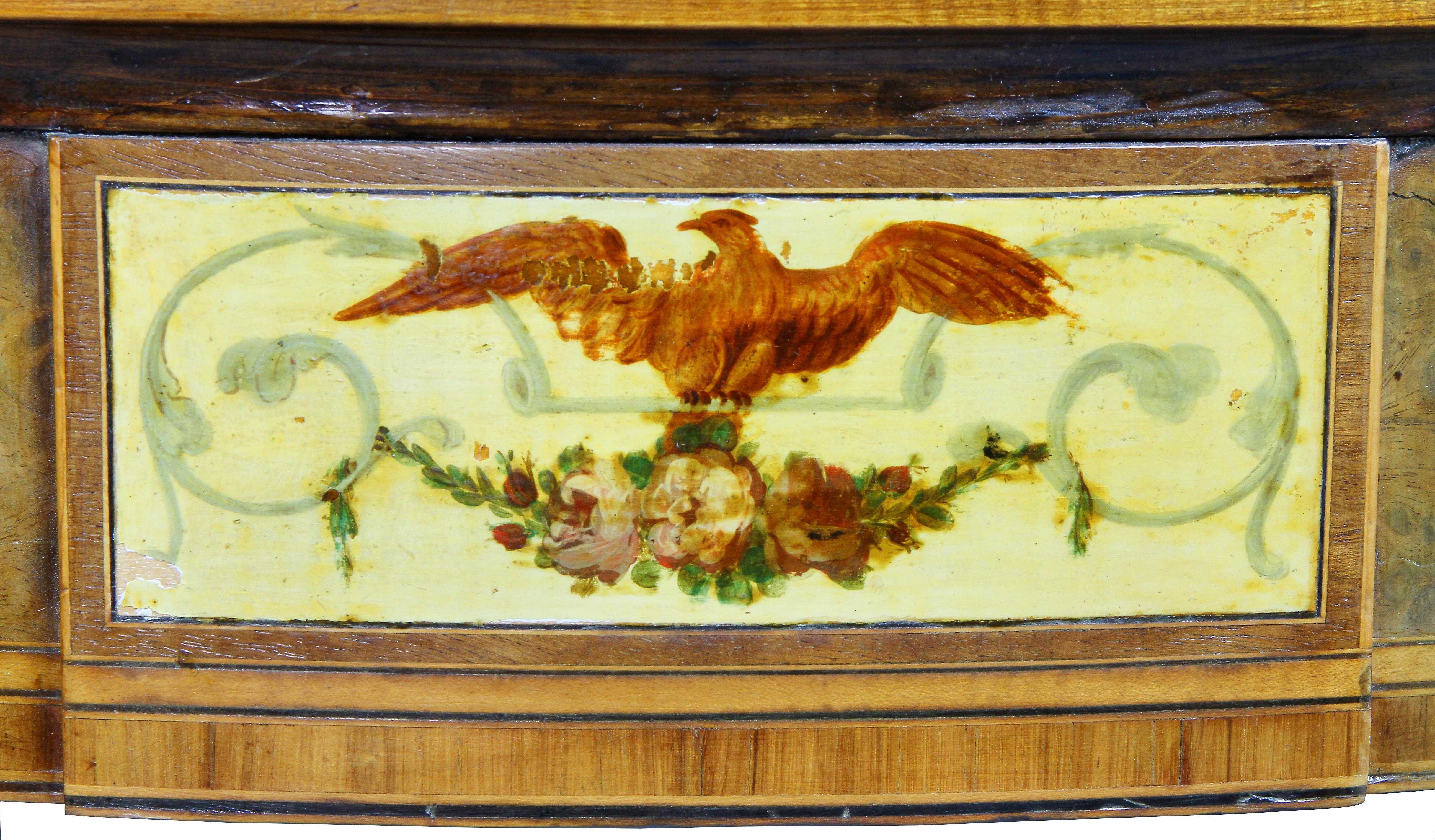Pair of George III Amboyna and Paint Decorated Games Tables For Sale 3