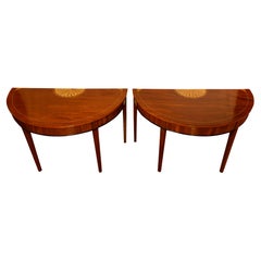 Pair of George III Demilune Tables