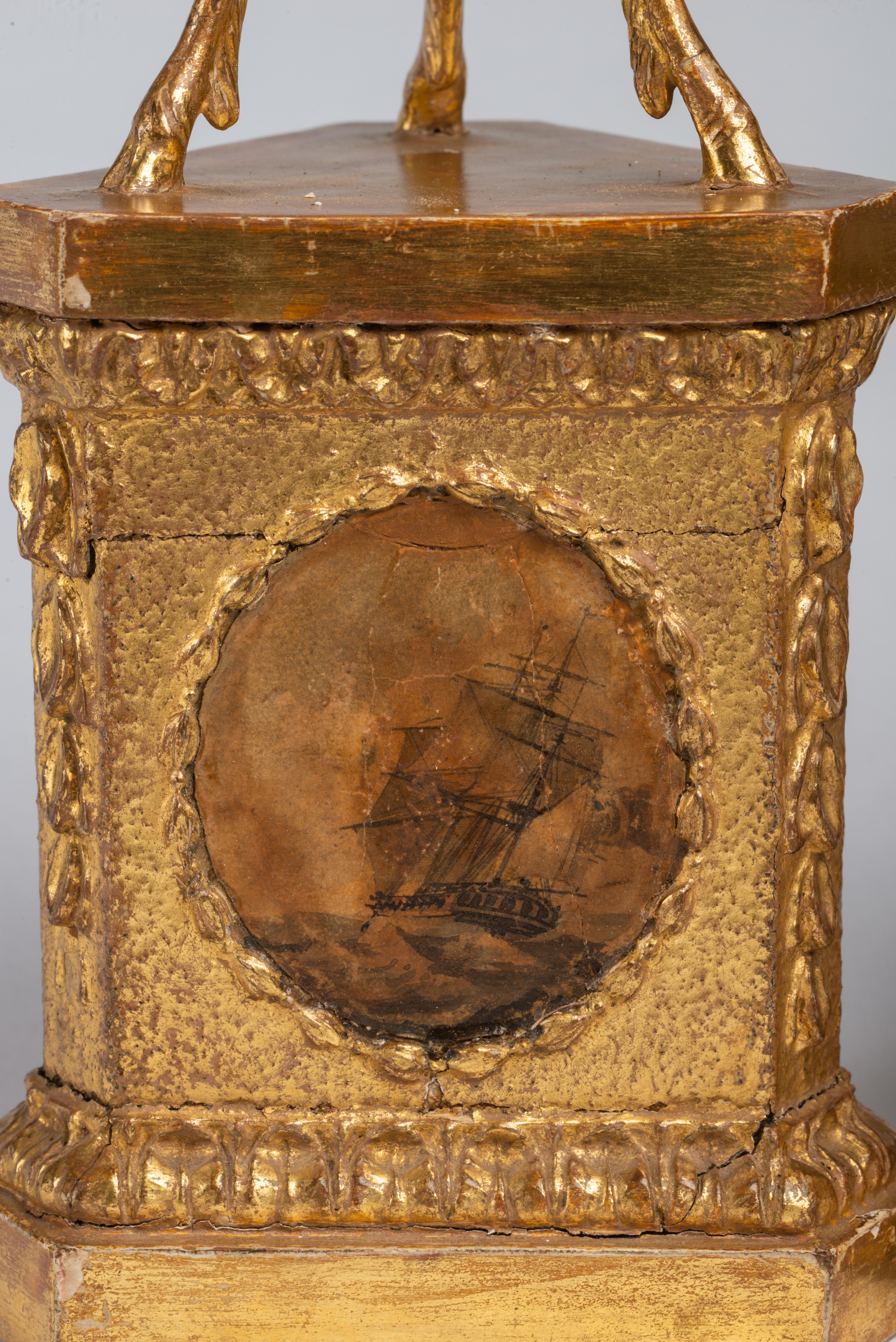 Carved Pair of George III Giltwood Atheniennes 'Urns'