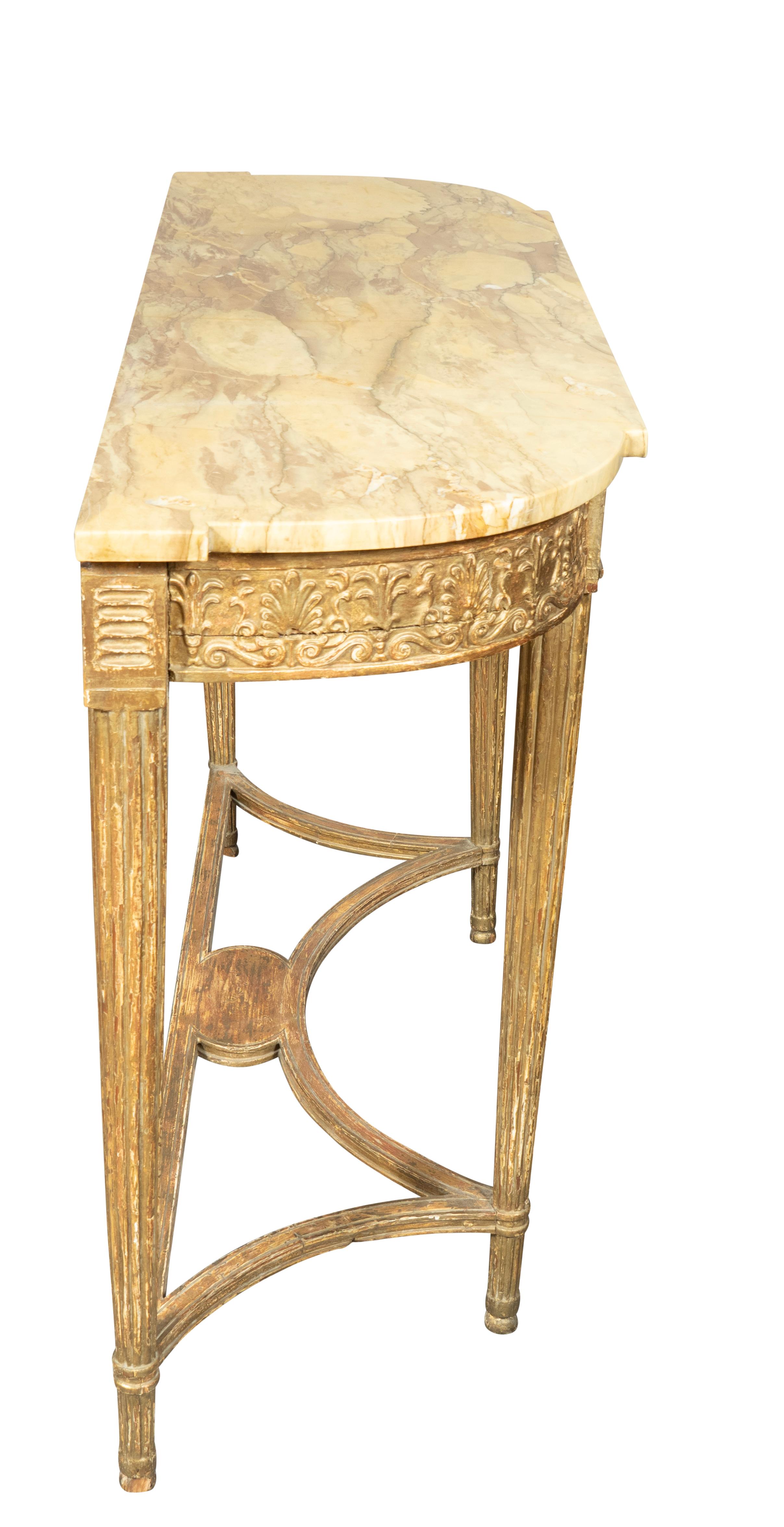Pair Of George III Giltwood Console Tables For Sale 4