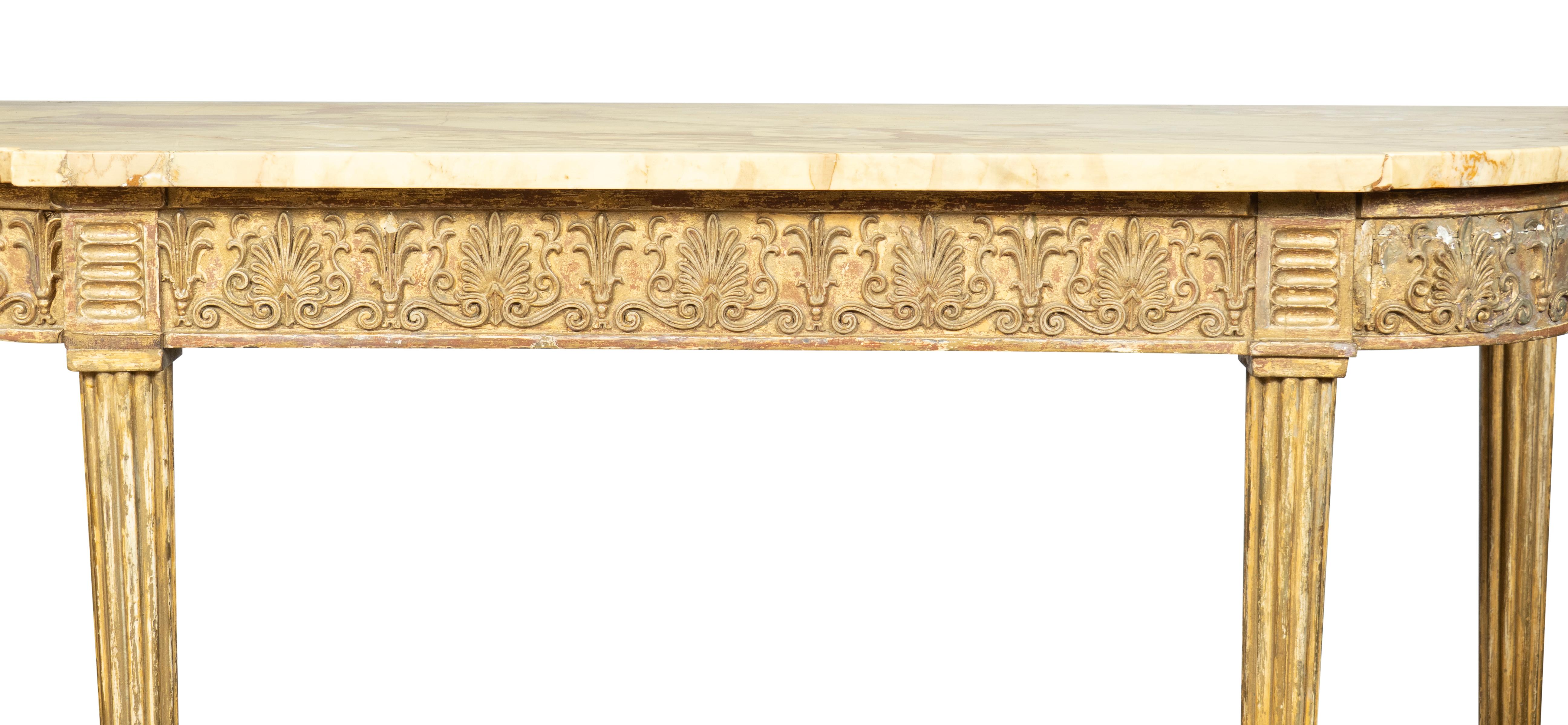 Pair Of George III Giltwood Console Tables For Sale 12
