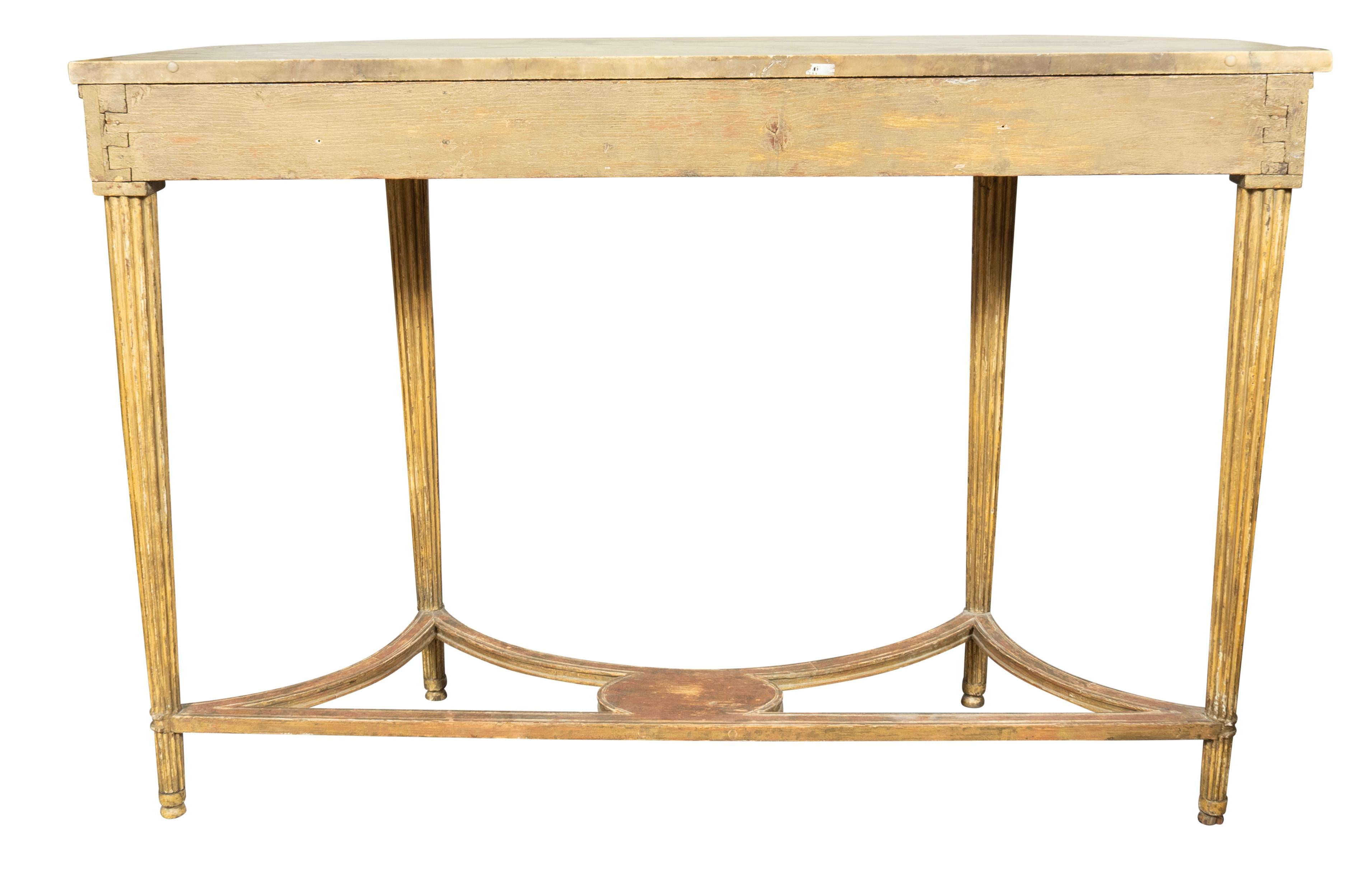Late 18th Century Pair Of George III Giltwood Console Tables For Sale