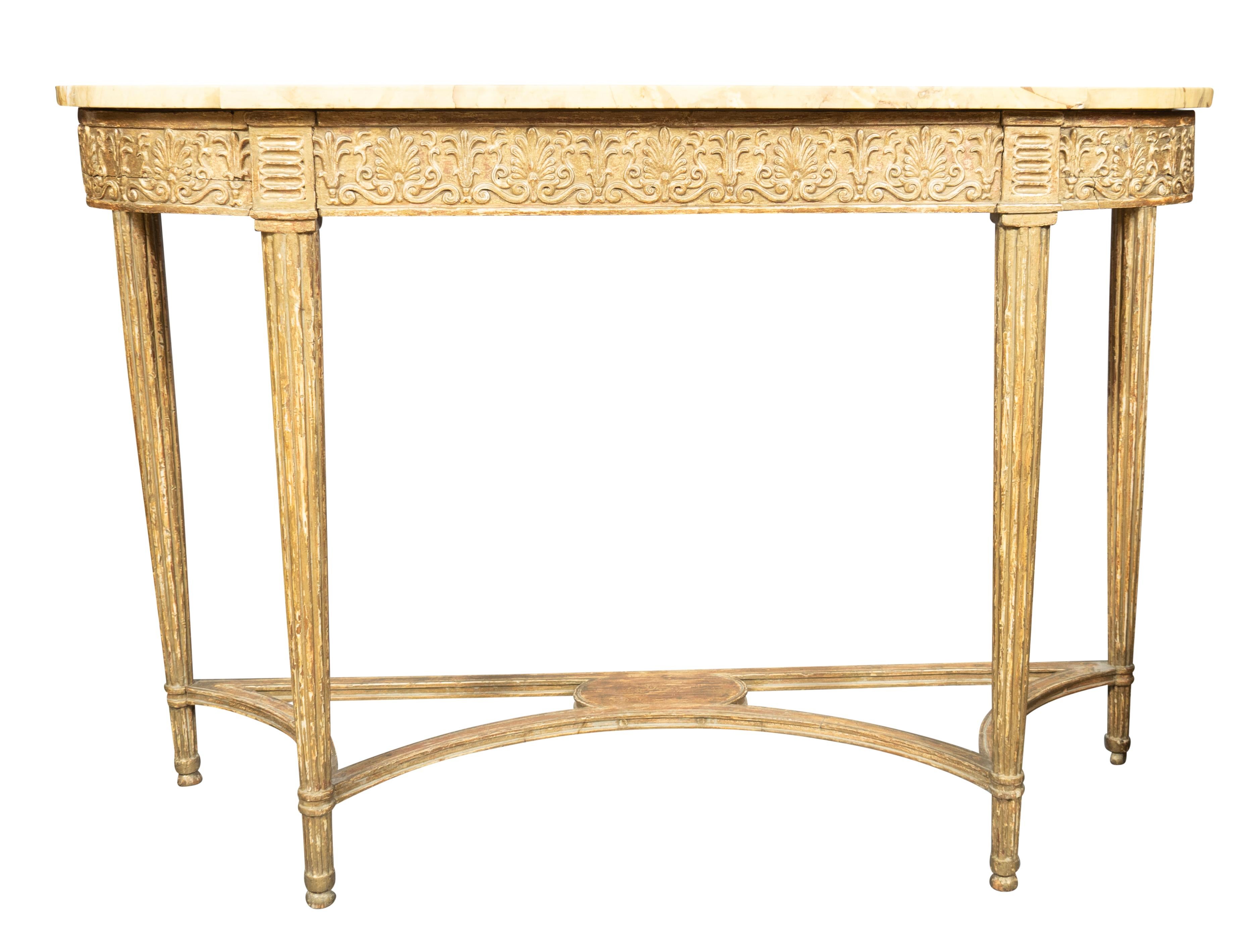 Pair Of George III Giltwood Console Tables For Sale 2