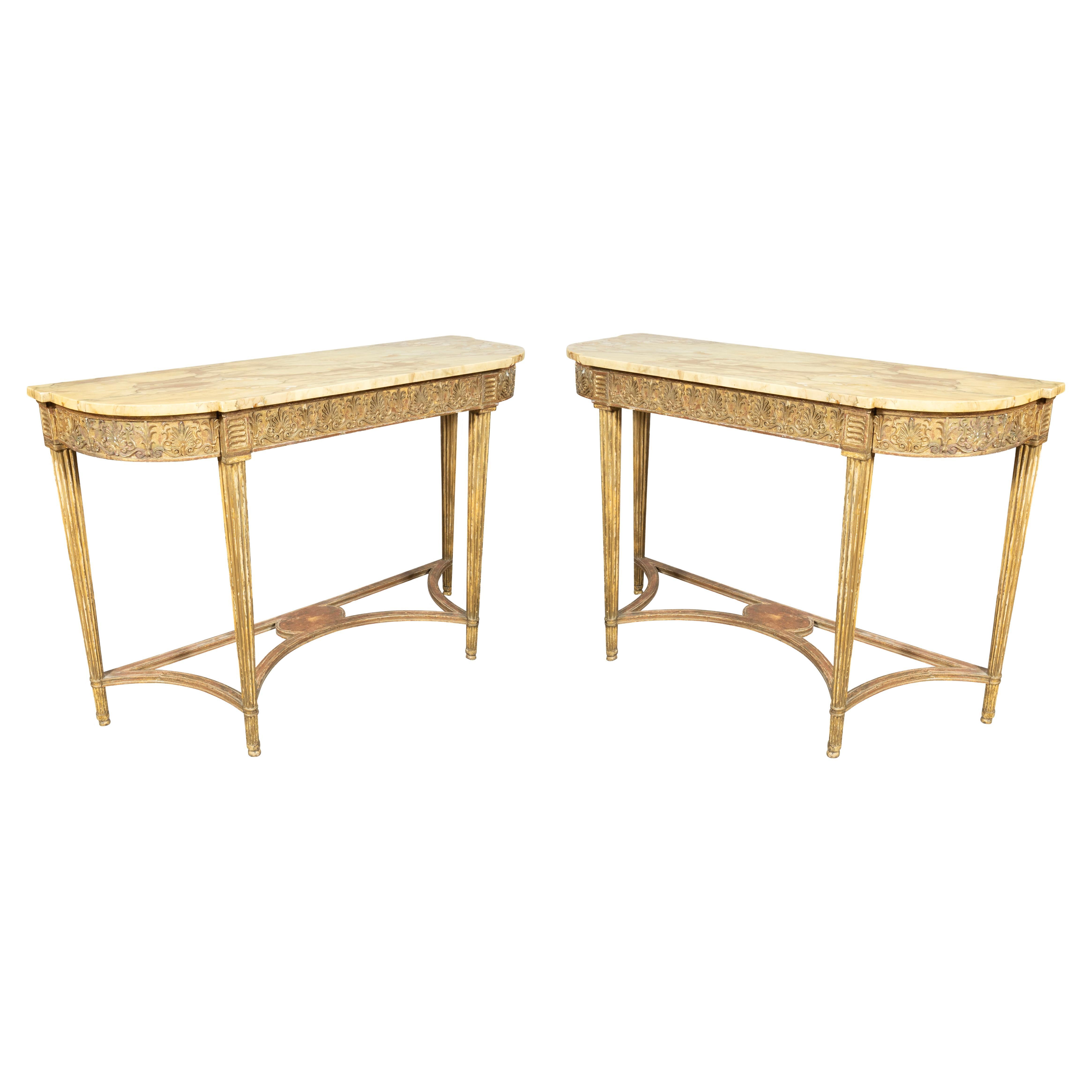 Paar Konsolentische aus Giltwood von George III