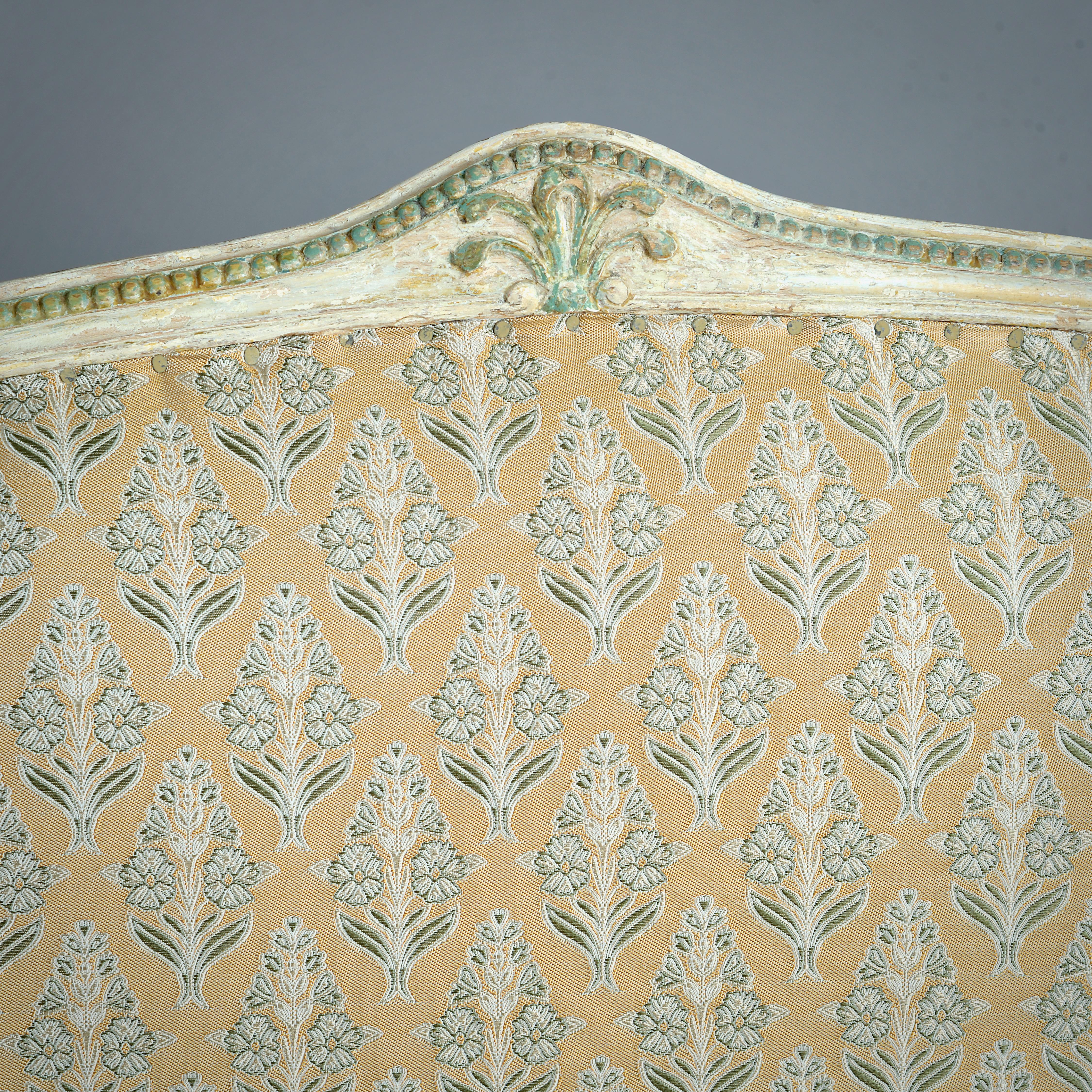 Paire de canapés George III peints en vert et blanc attribué à John linnell en vente 2
