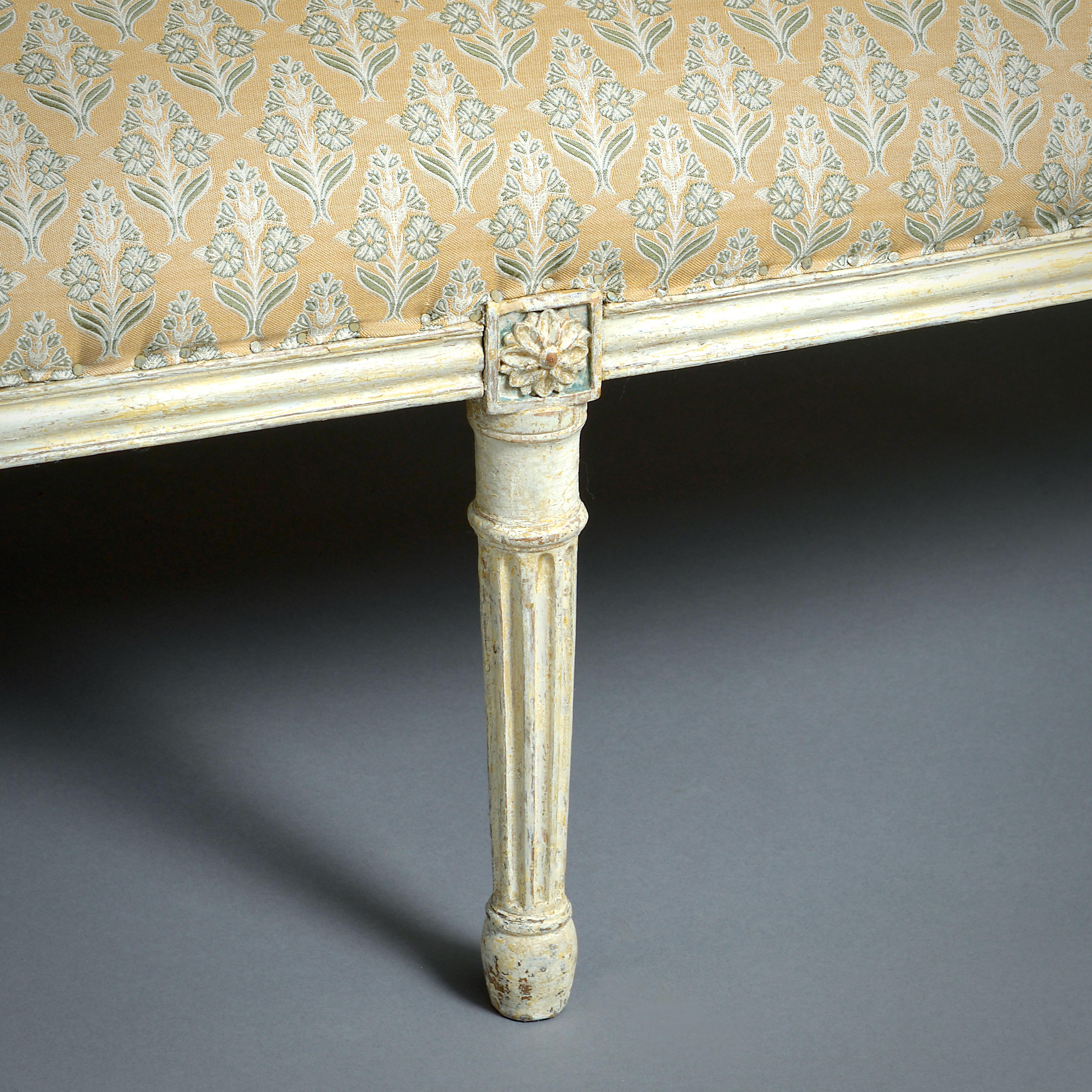 Paire de canapés George III peints en vert et blanc attribué à John linnell en vente 3