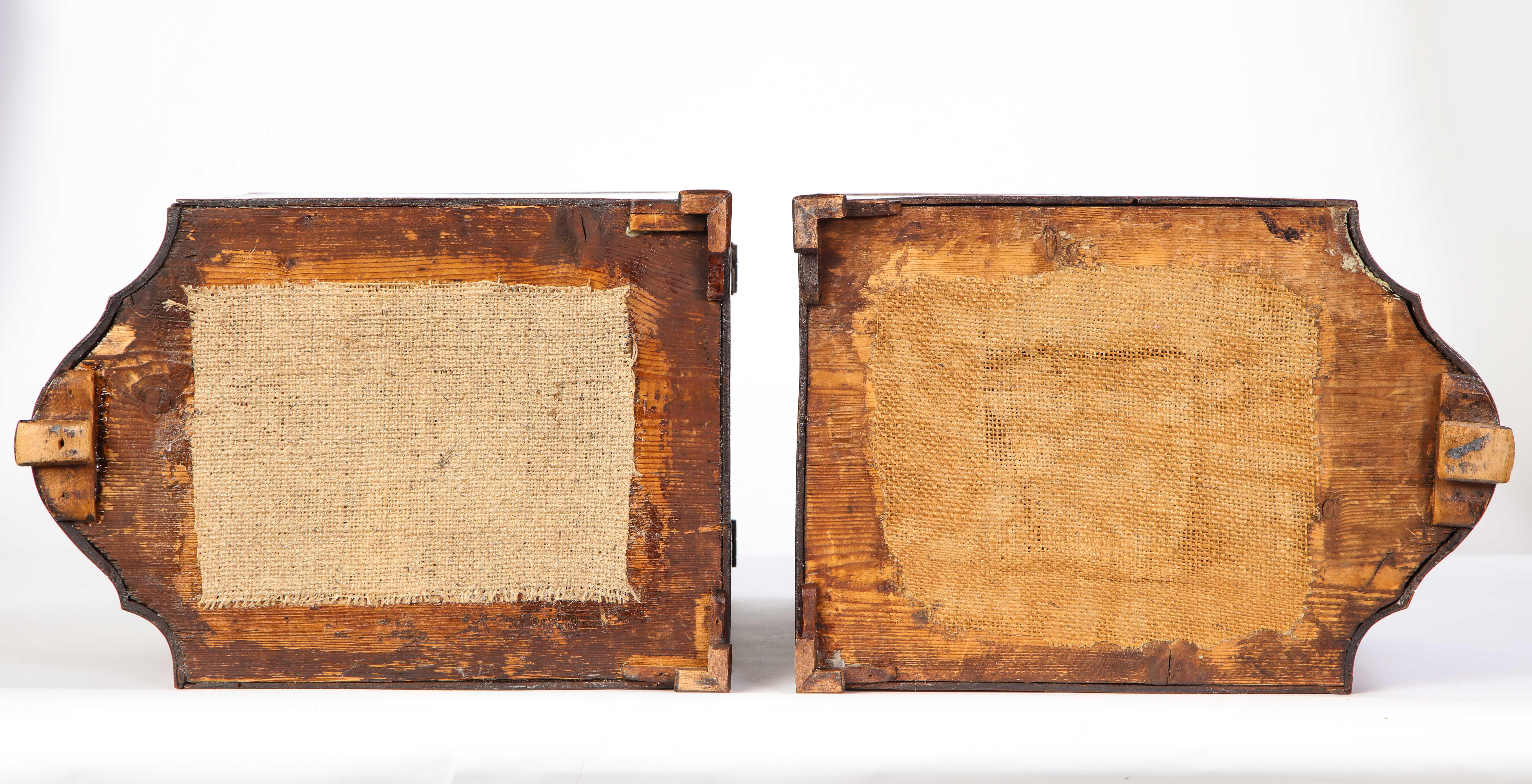 Pair of George III Inlaid Mahogany Cutlery Boxes, Late 18th Century 10