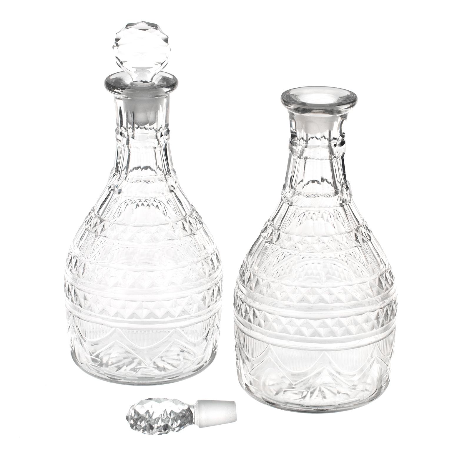 Pair of George III Irish Cut Crystal Decanters 6