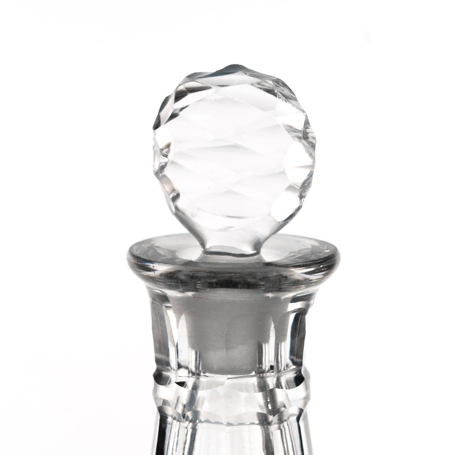 Pair of George III Irish Cut Crystal Decanters 1