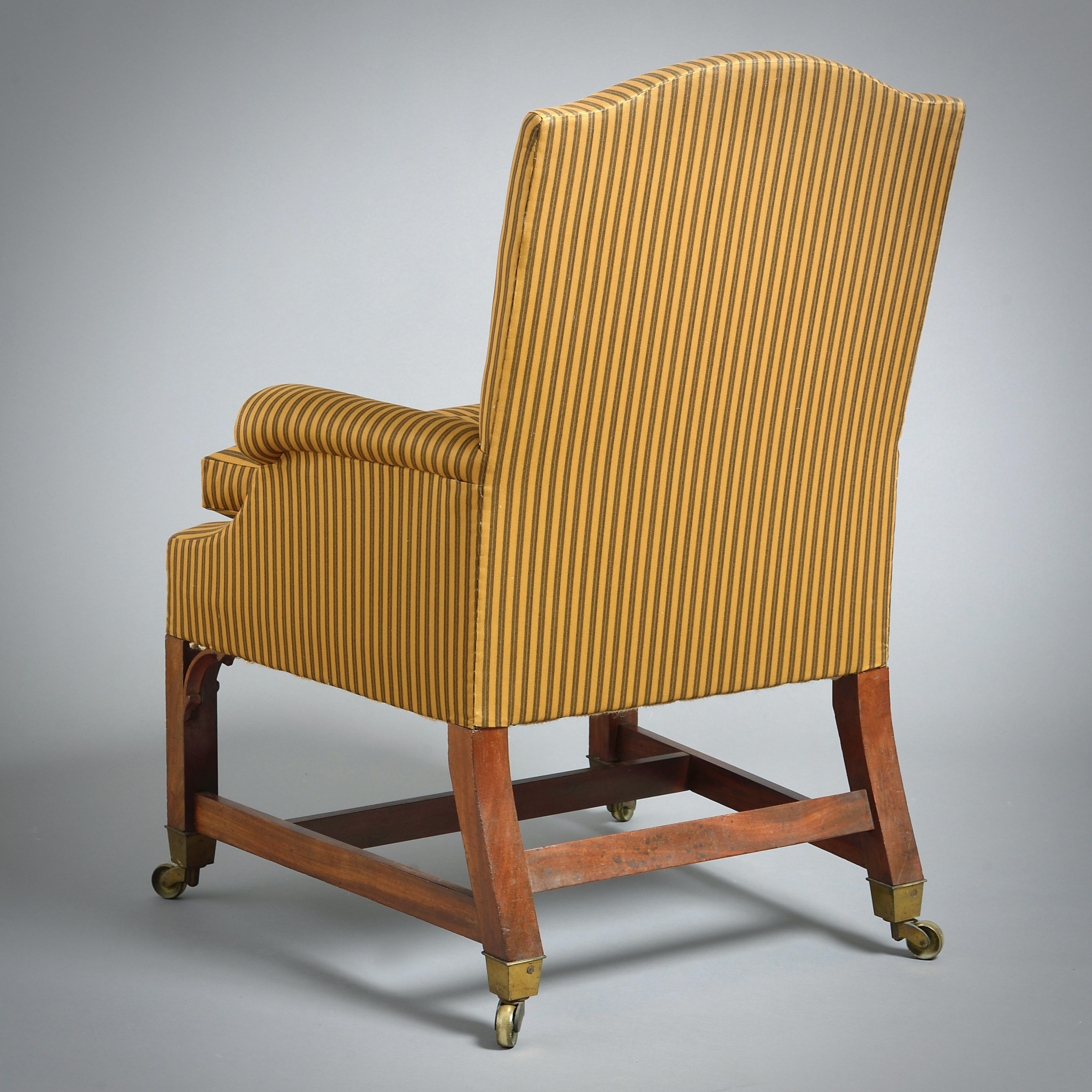Pair of George III Mahogany Armchairs 1