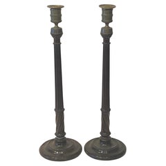 Pair of George III Mahogany Candlesticks Circa 1790