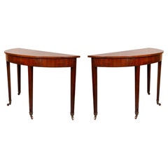 Pair Of George III Mahogany Console Tables