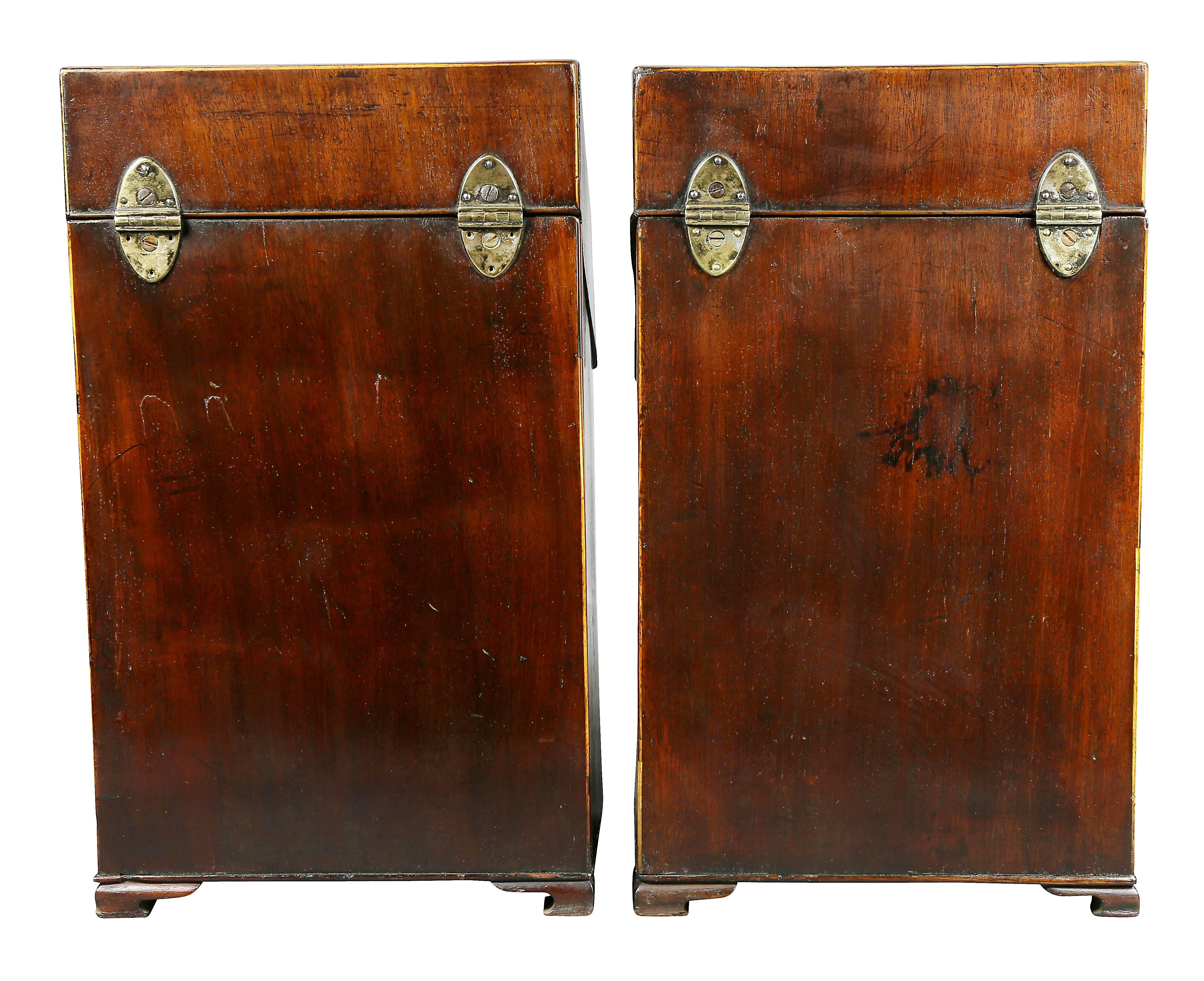 Pair of George III Mahogany Cutlery Boxes 2