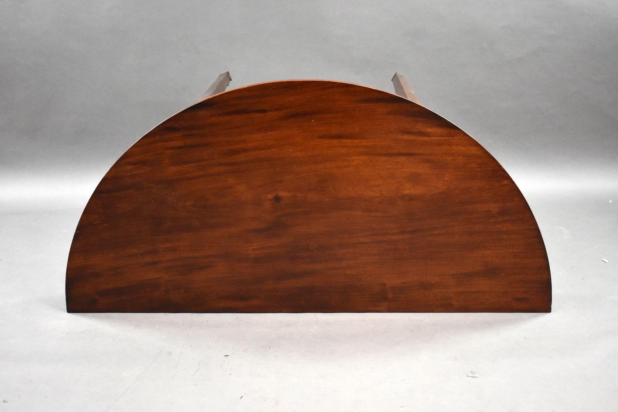 Pair of George III Mahogany Demi Lune Console Tables 1