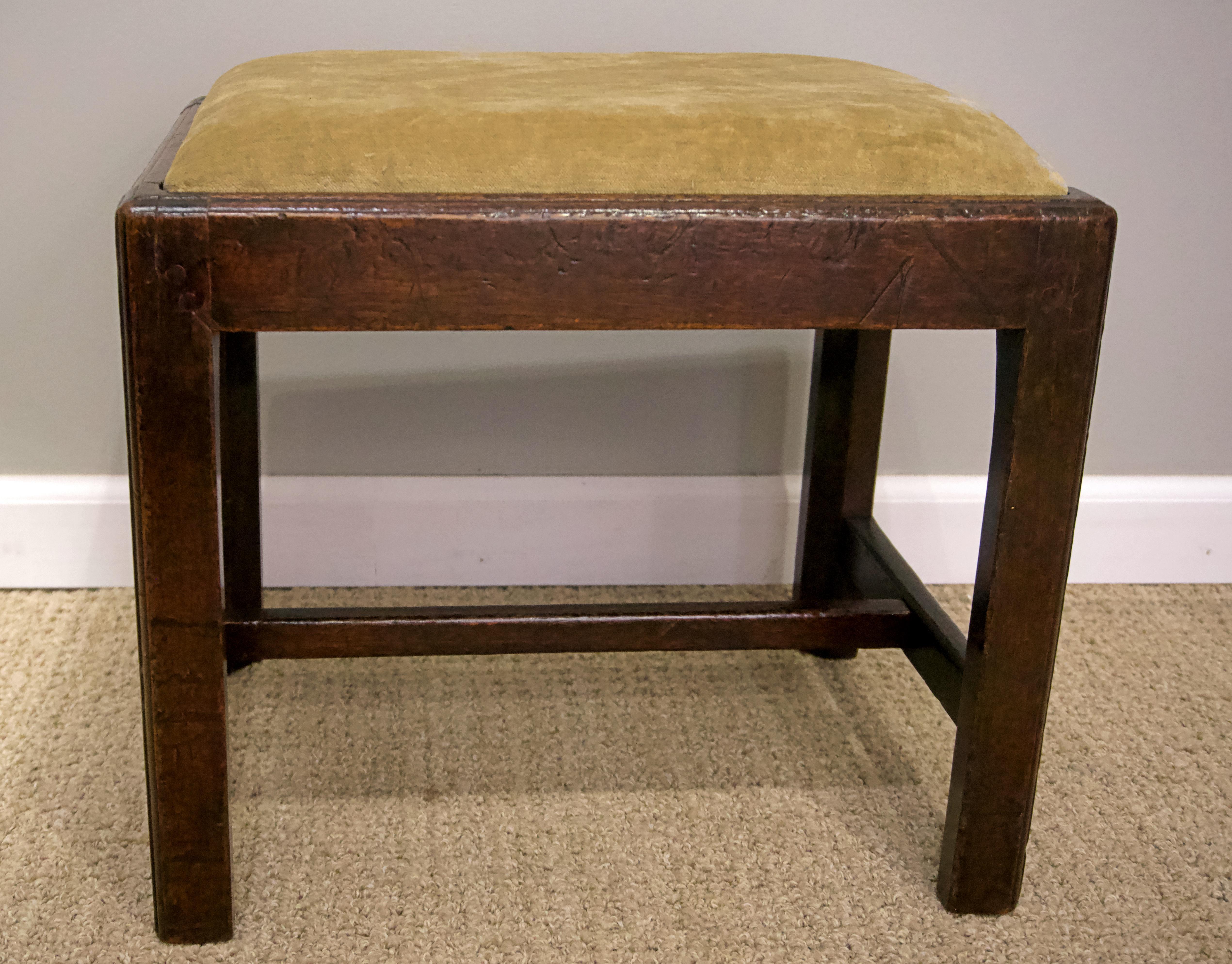 English Pair of George III Mahogany Foot Stools