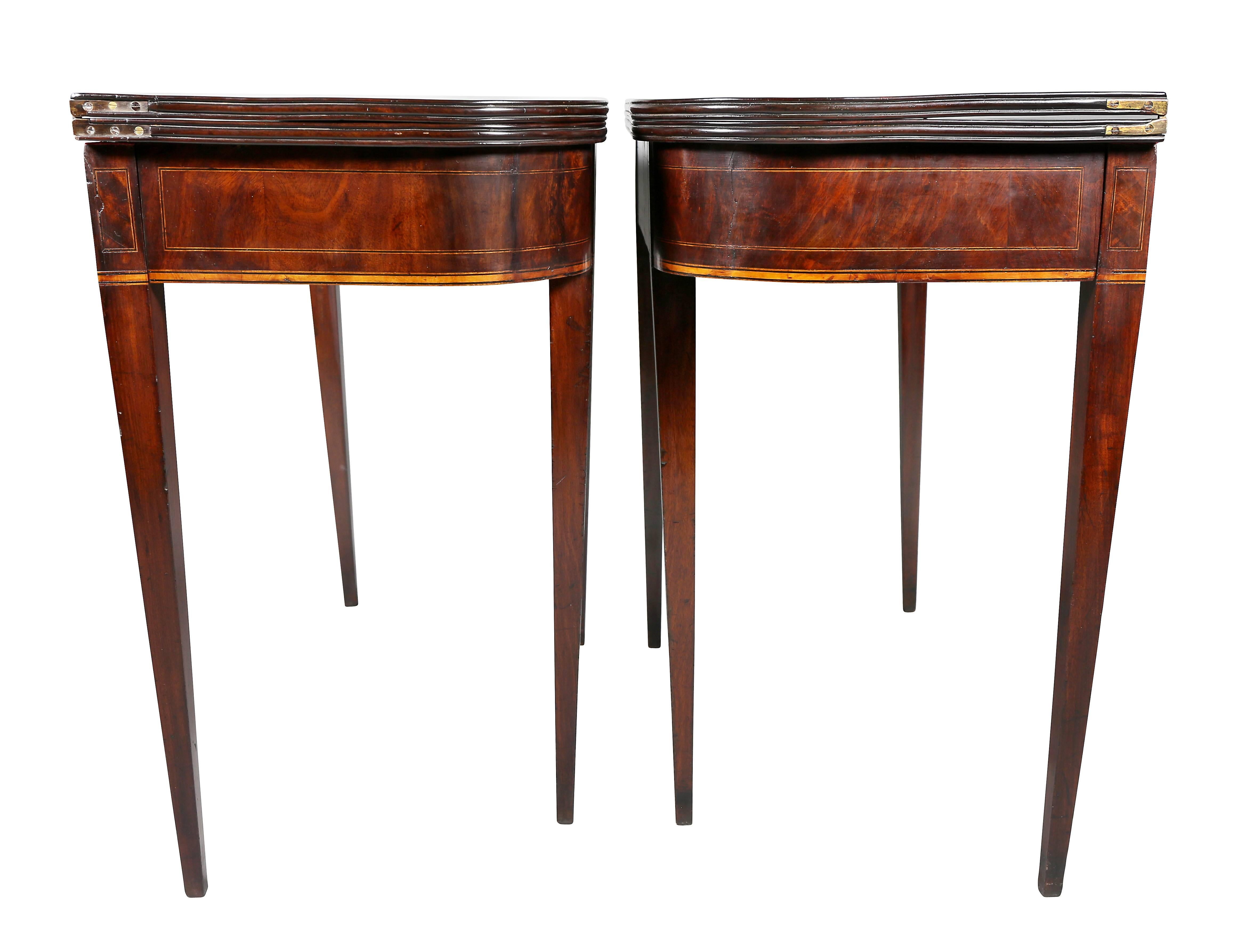 Pair of George III Mahogany Games Tables 4