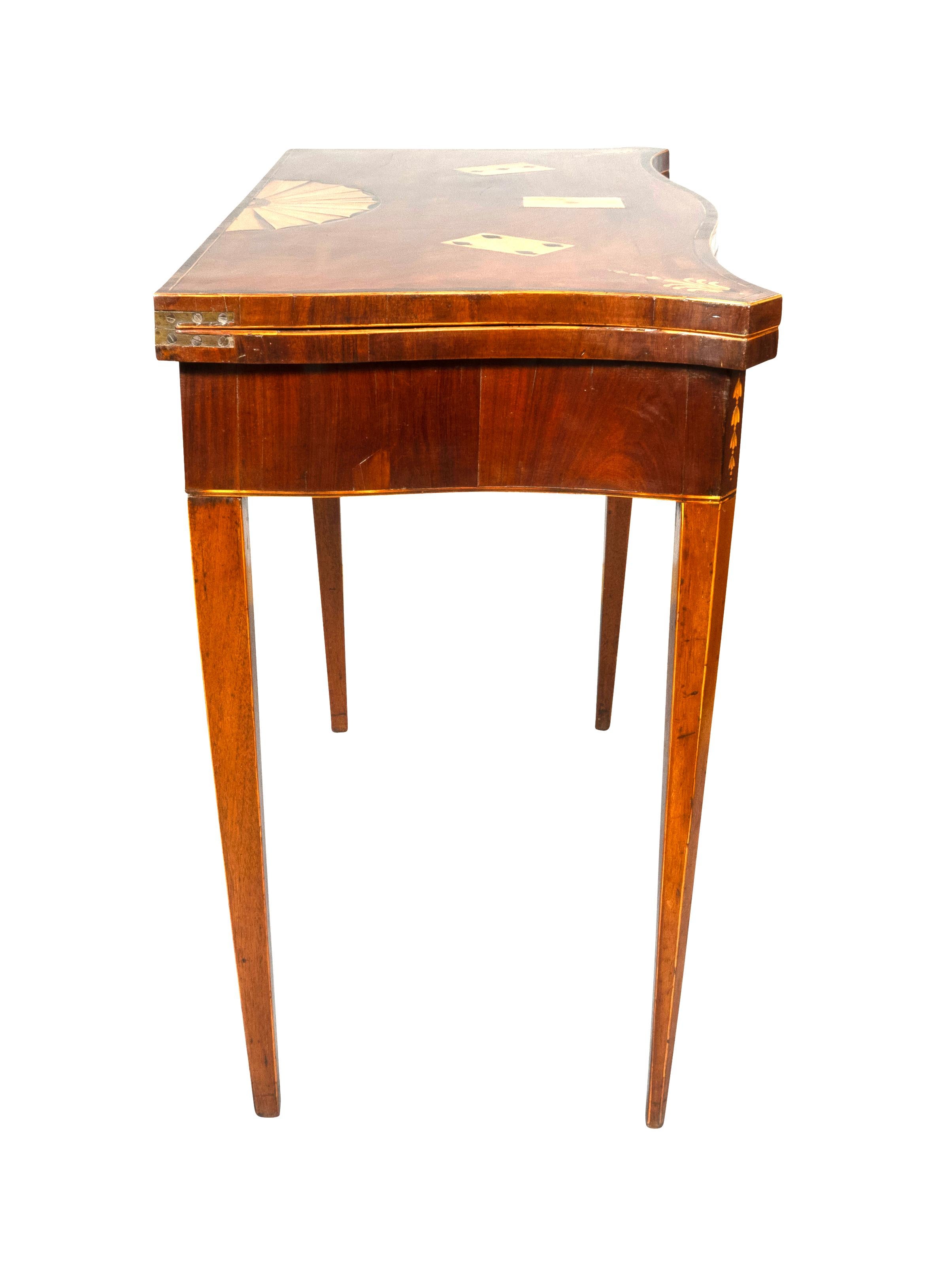 Coppia di tavoli da gioco in mogano di Giorgio III In condizioni buone in vendita a Essex, MA