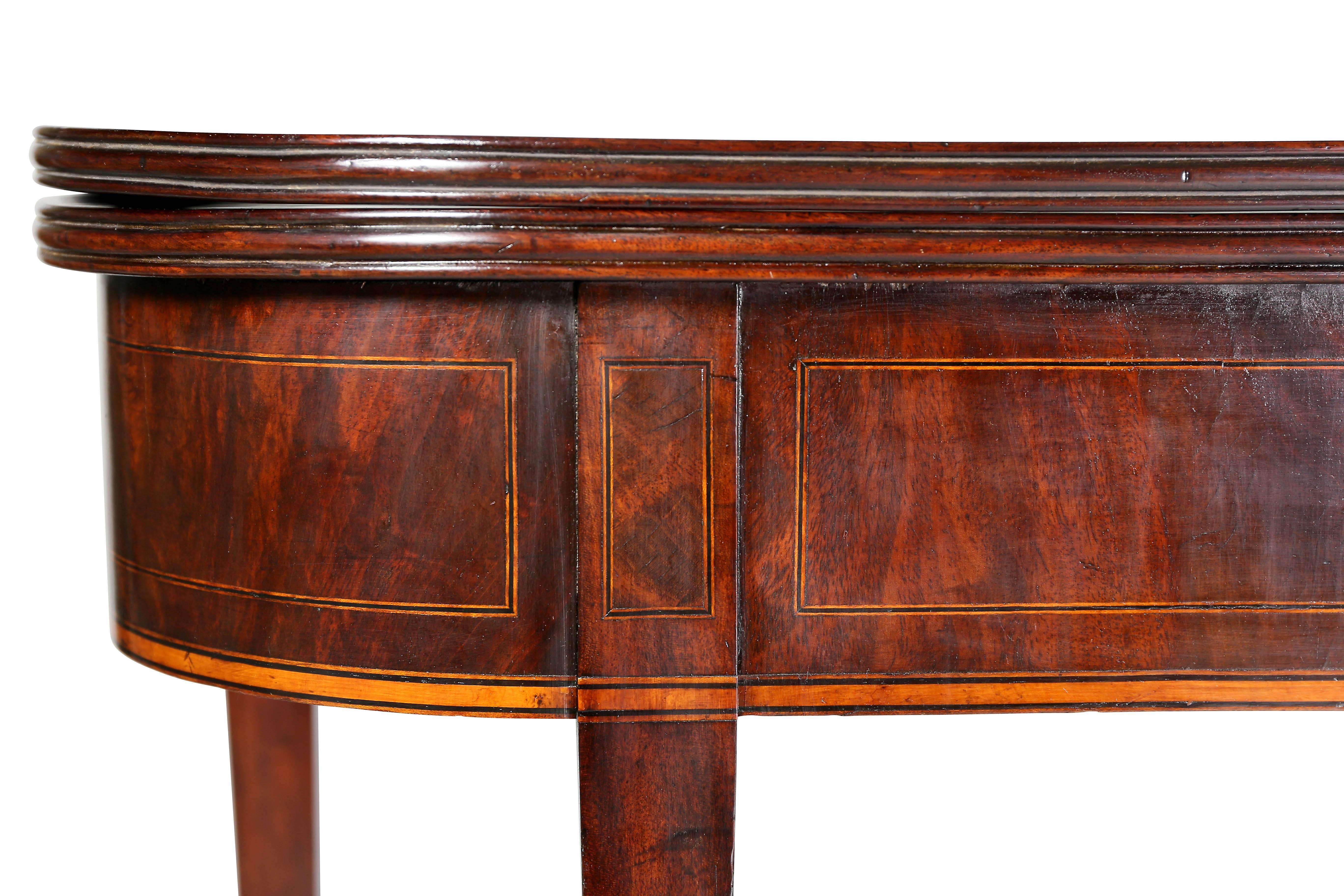 Other Pair of George III Mahogany Games Tables