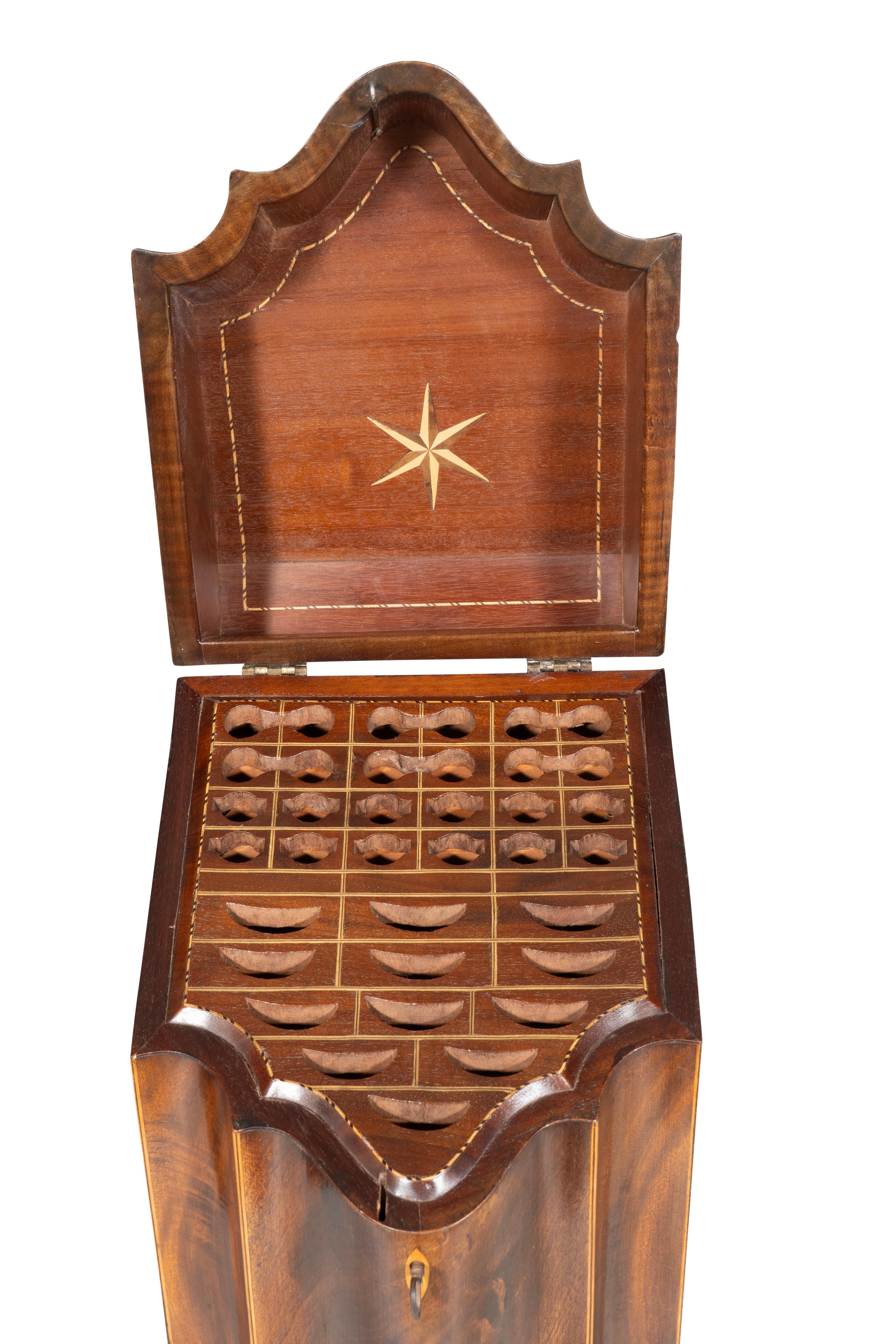 Pair Of George III Mahogany Knifeboxes For Sale 7