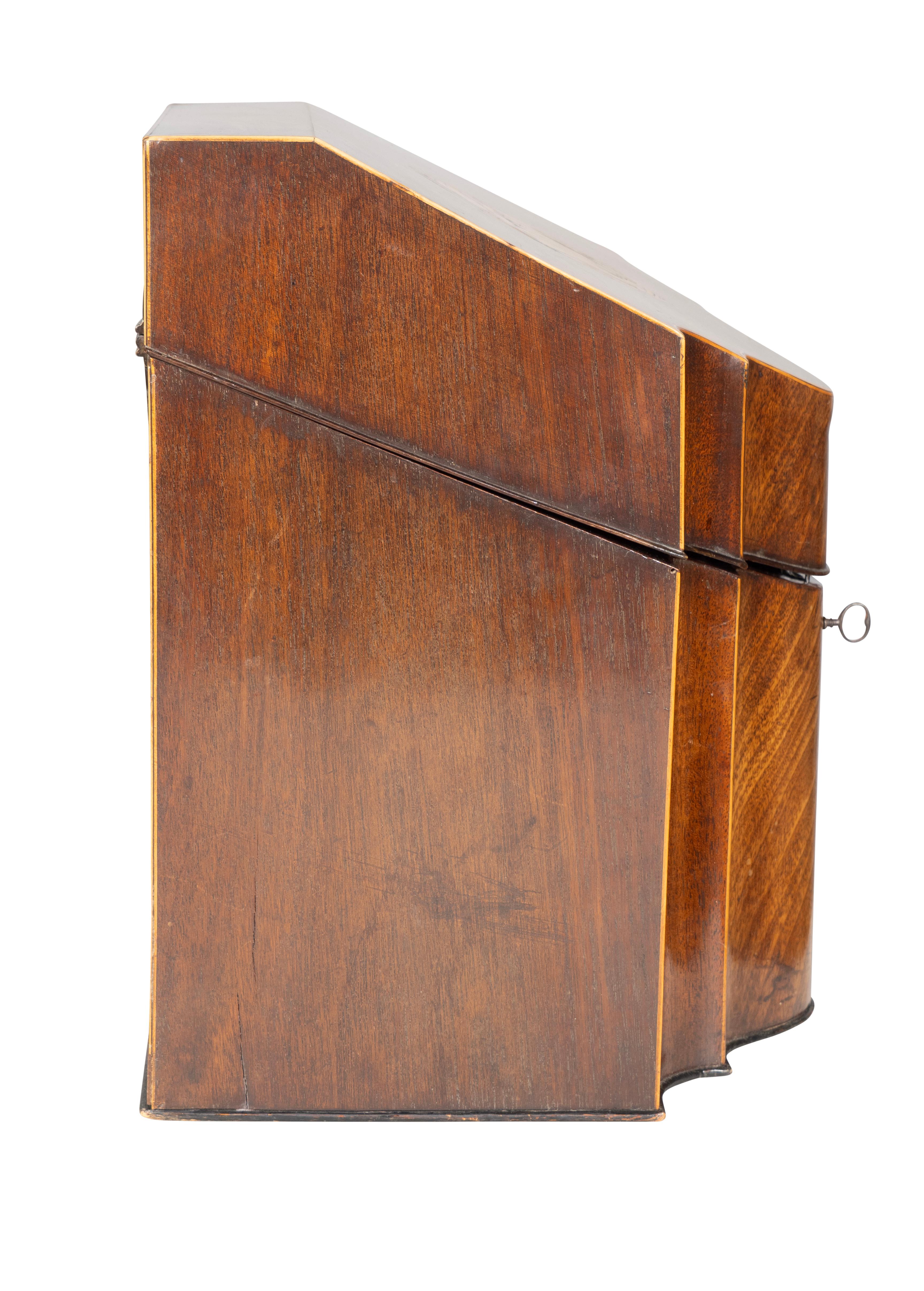 Pair Of George III Mahogany Knifeboxes For Sale 1