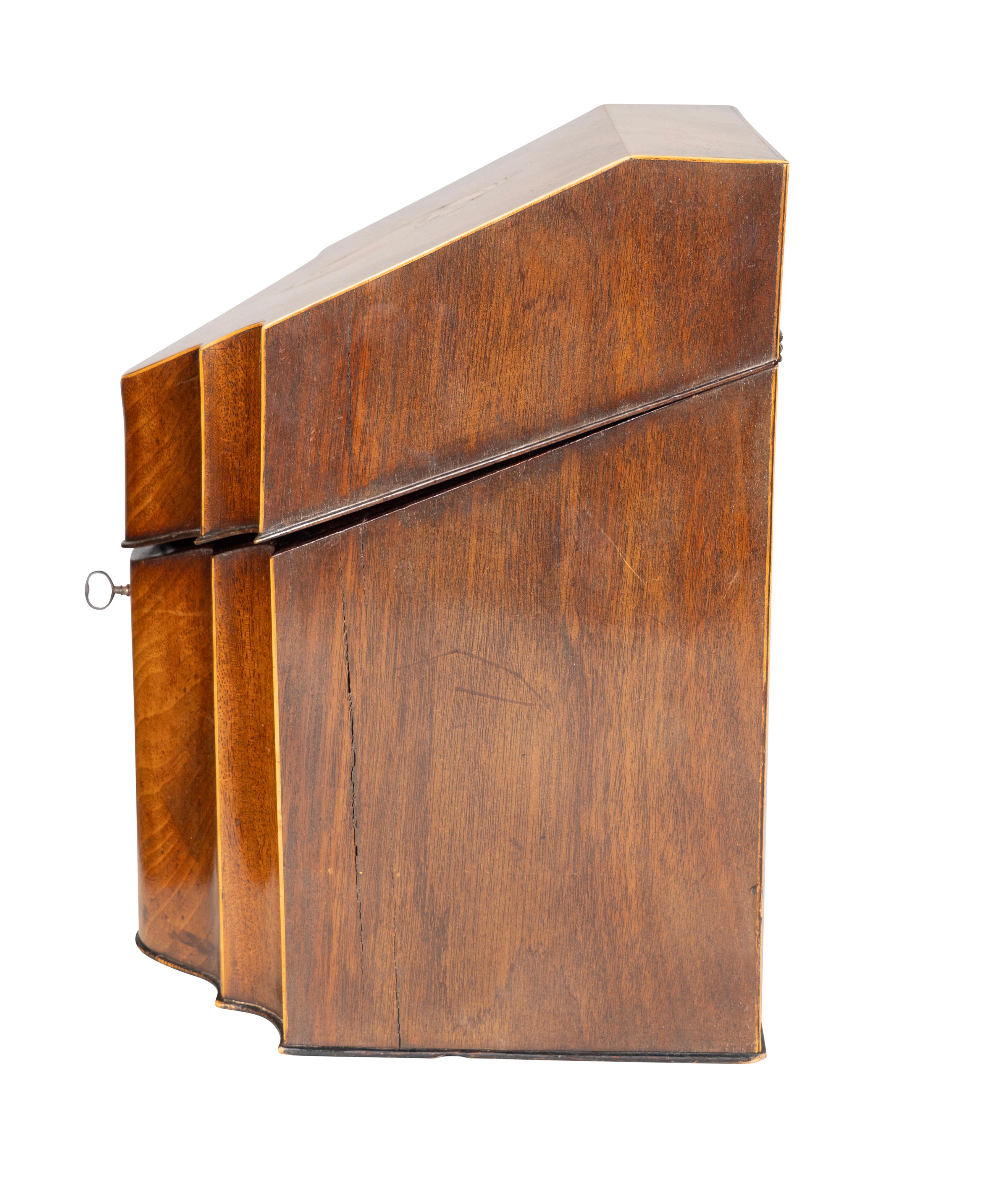 Pair Of George III Mahogany Knifeboxes For Sale 4