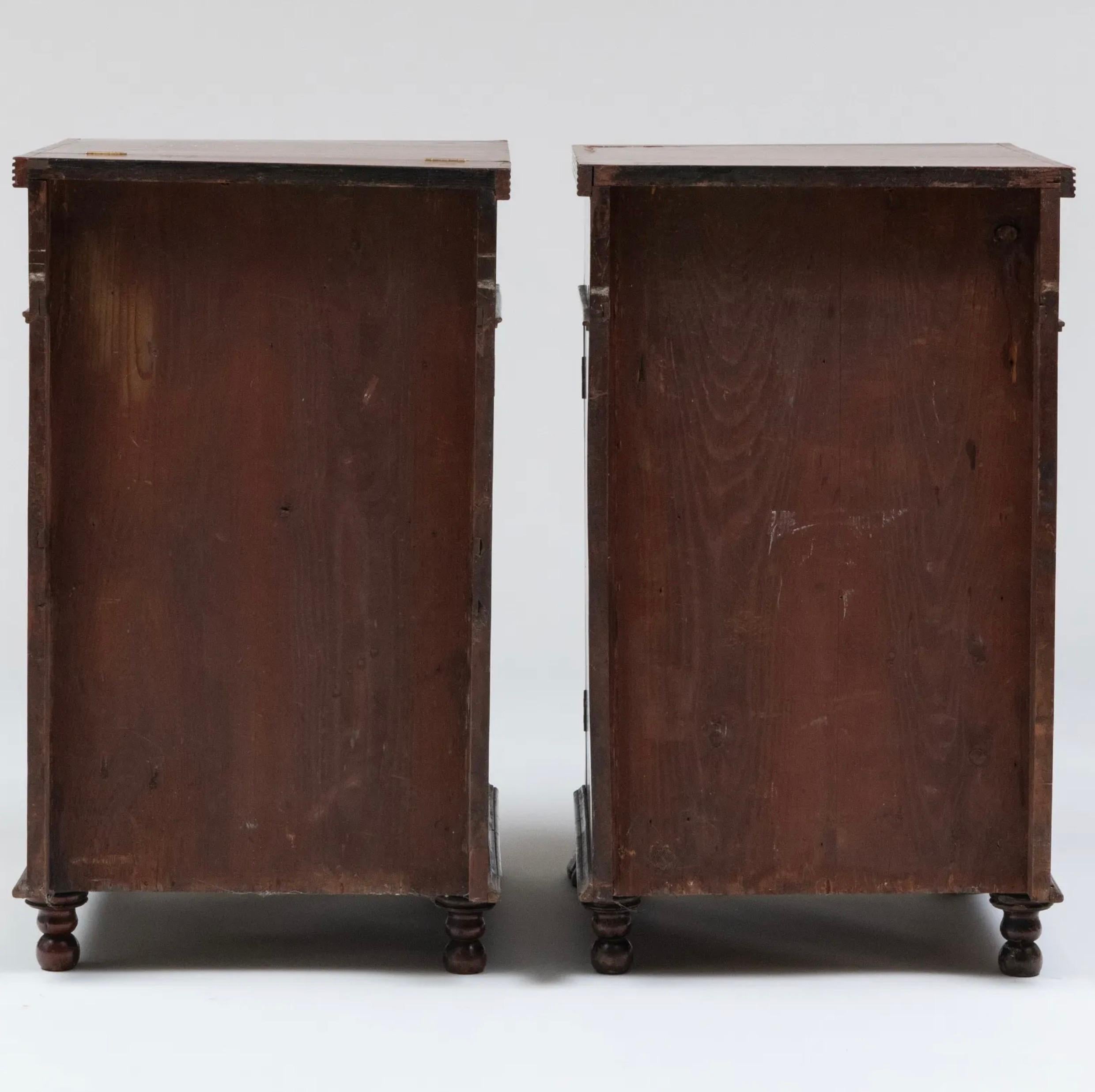 Pair of George III Mahogany Pedestal Cabinets For Sale 2