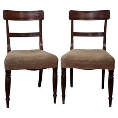 Pair of George III Mahogany Side Chairs circa 1820