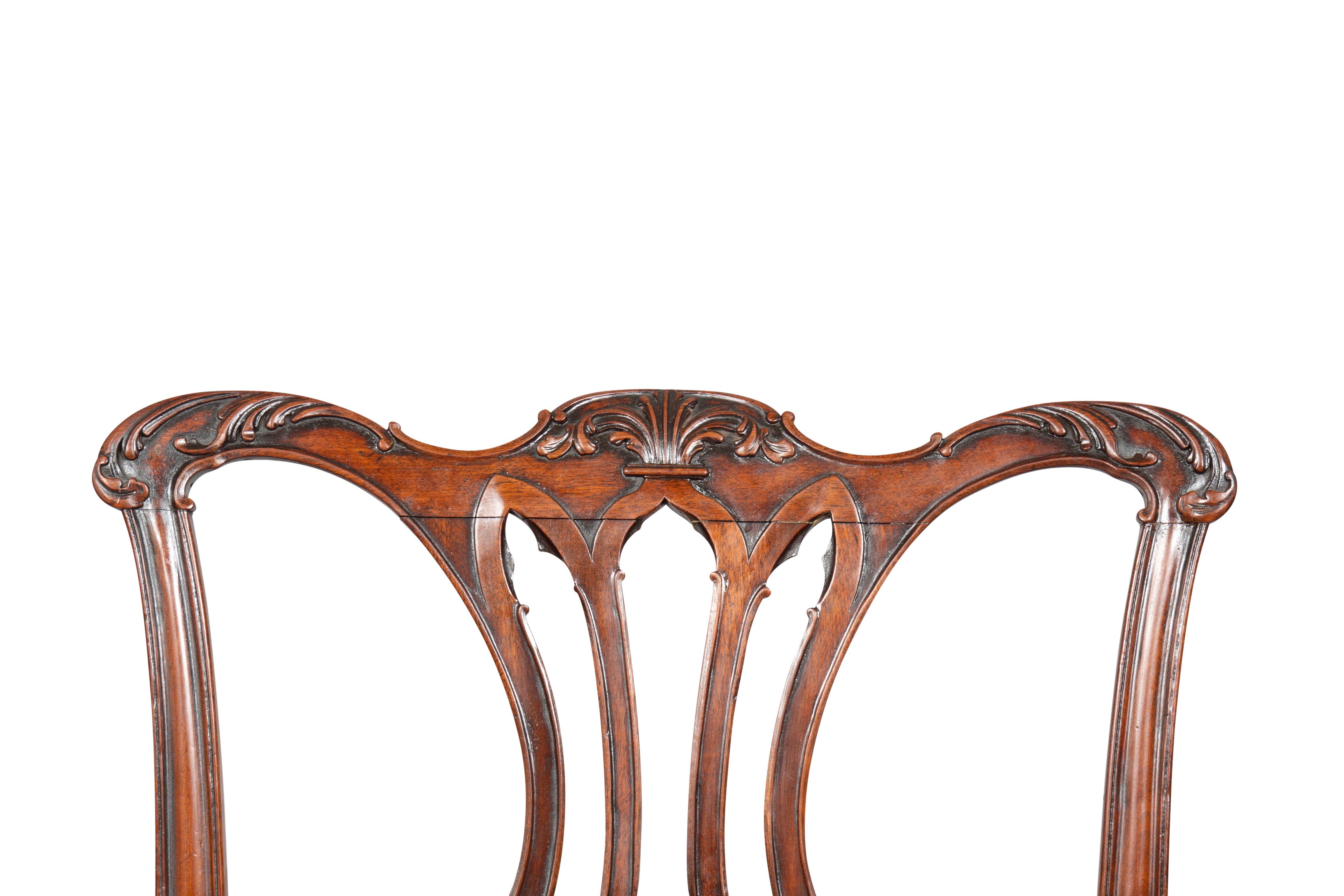 Pair Of George III Mahogany Side Chairs For Sale 6