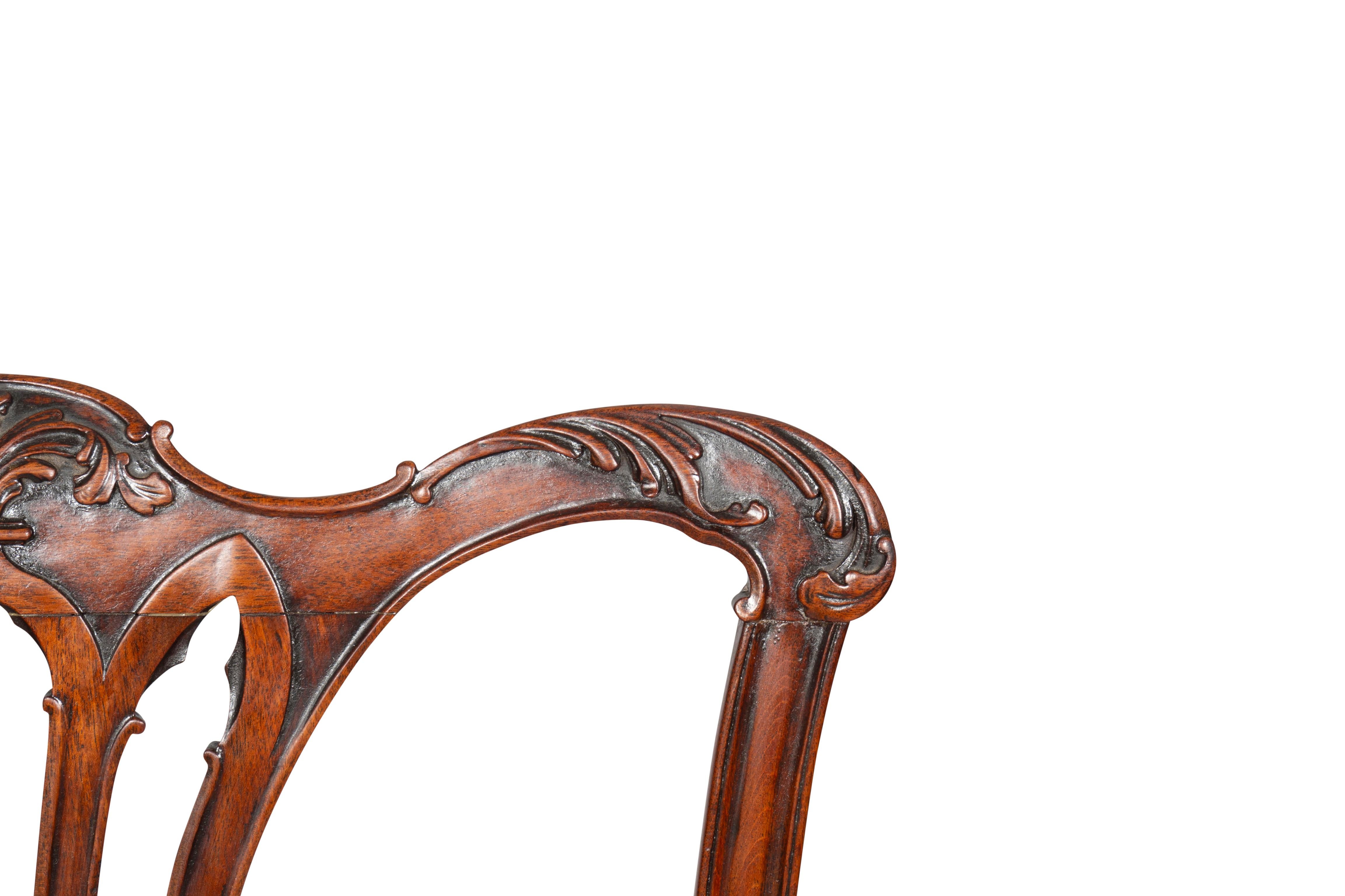 Pair Of George III Mahogany Side Chairs For Sale 7