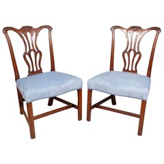 Paar Beistellstühle aus Mahagoni von George III