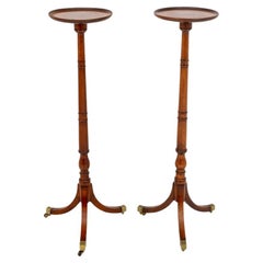 Pair of George III Mahogany Torchieres