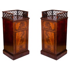 Pair of George III Mahogany Urn Pedestals