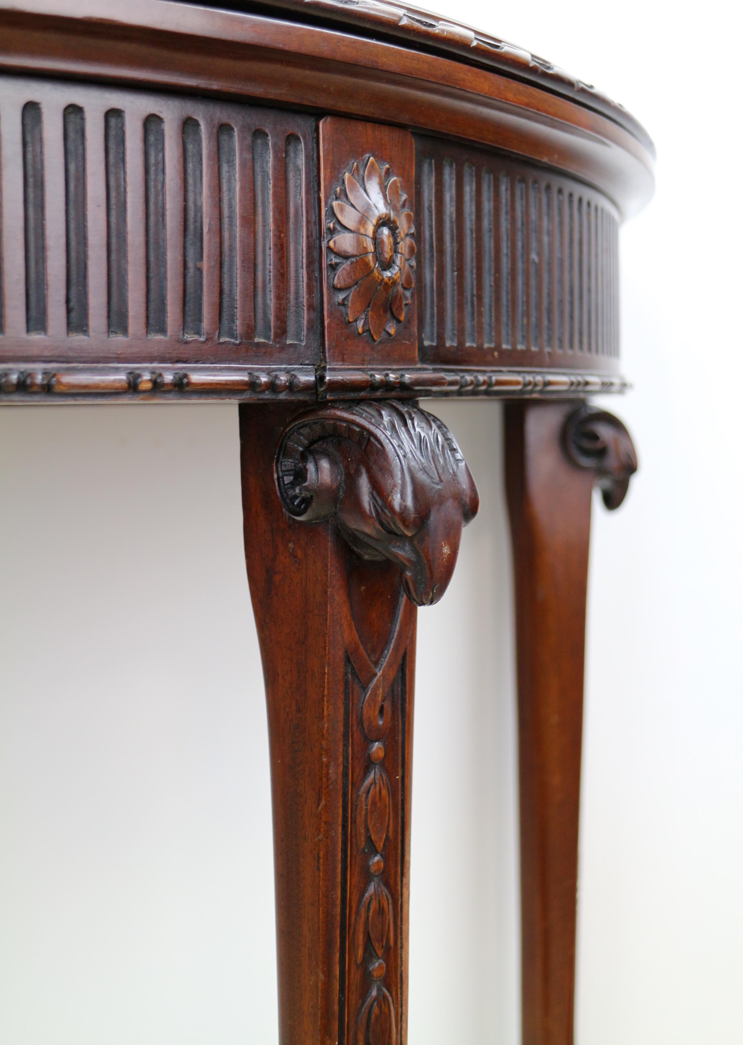 Pair of George III Neoclassical Style Mahogany Demi-Lune Card Tables, circa 1900 5