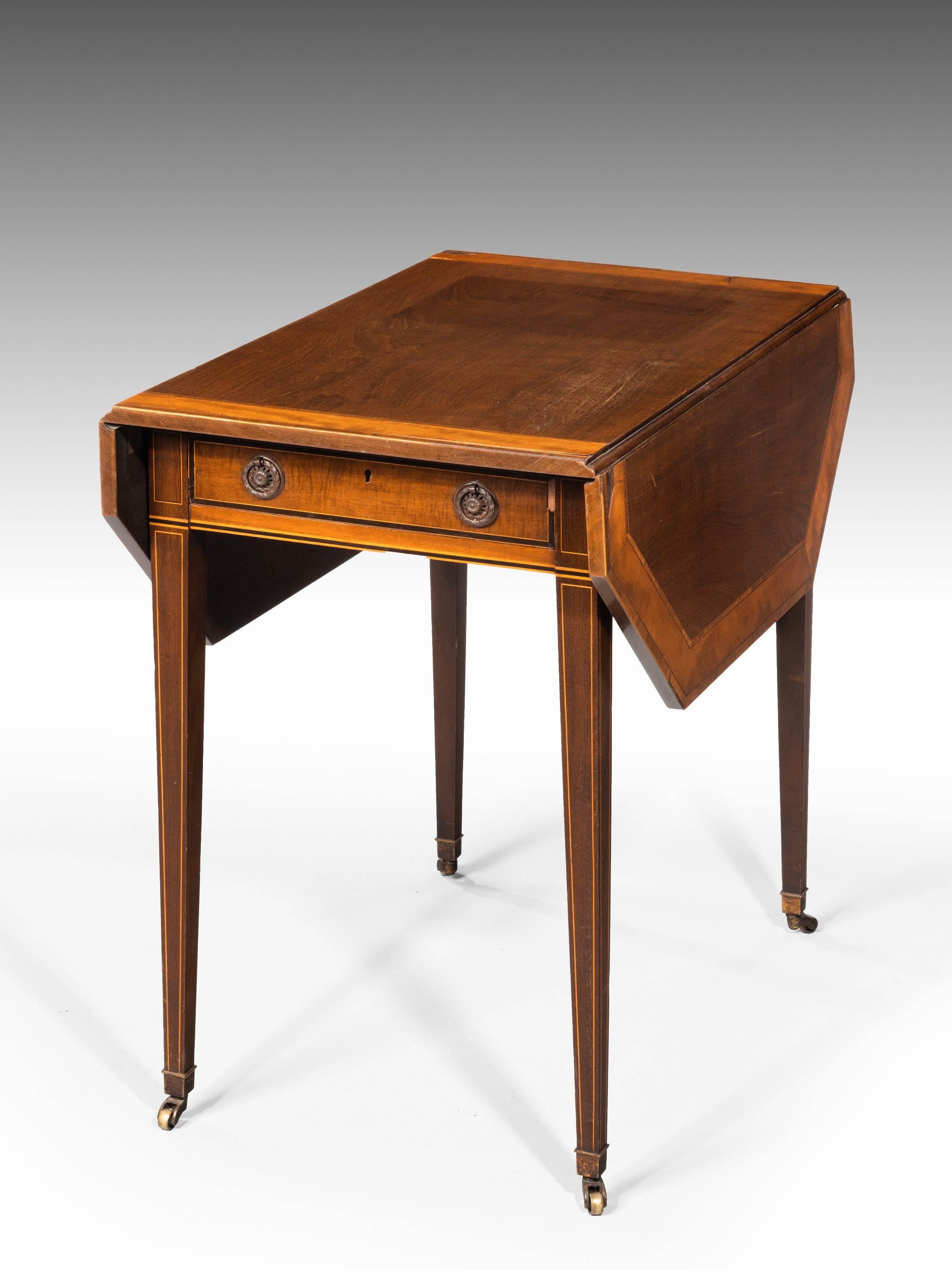 18th Century Pair of George III Period Mahogany Pembroke Tables by Gillows of Lancaster