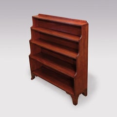 Pair of George III Period Mahogany Waterfall Bookcases
