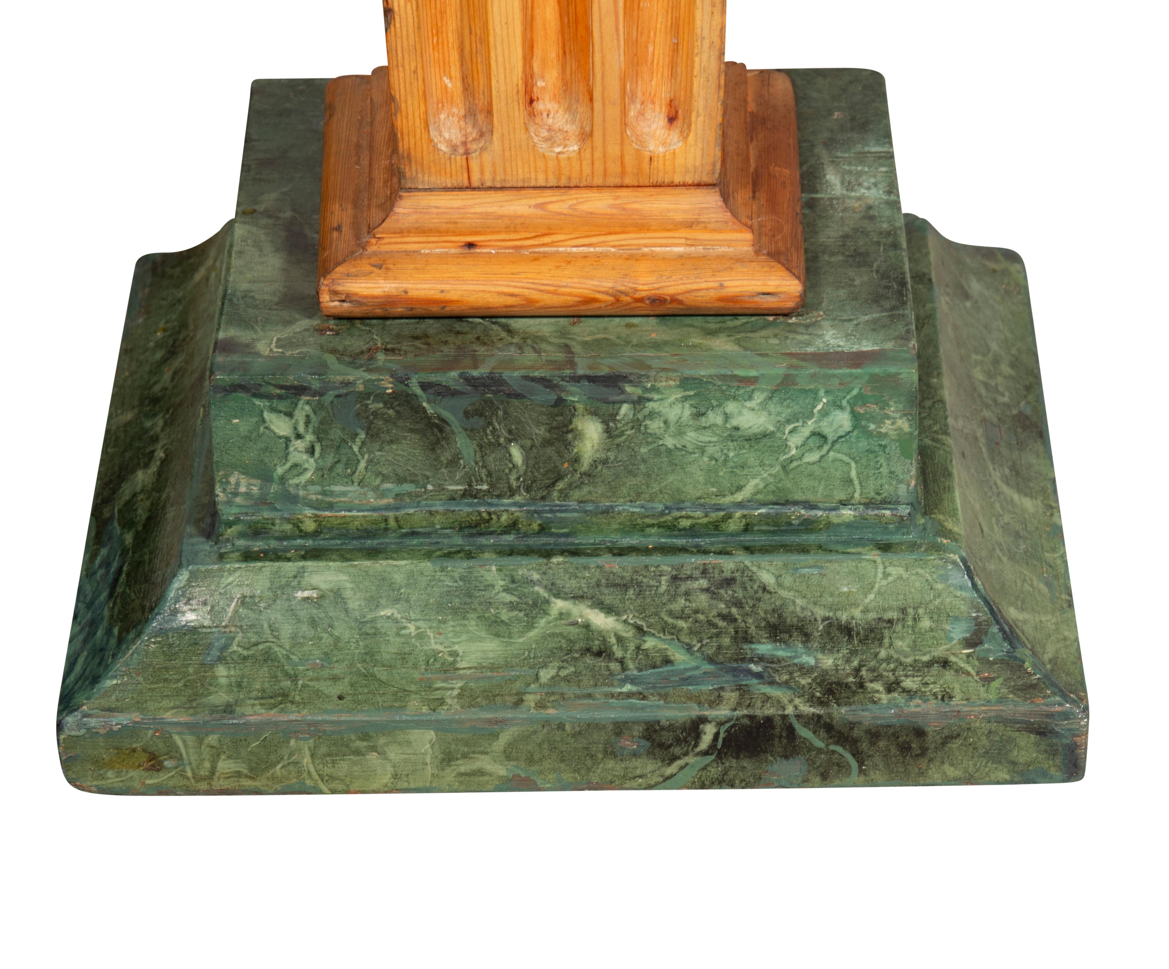 Pair Of George III Pine Pedestals For Sale 4