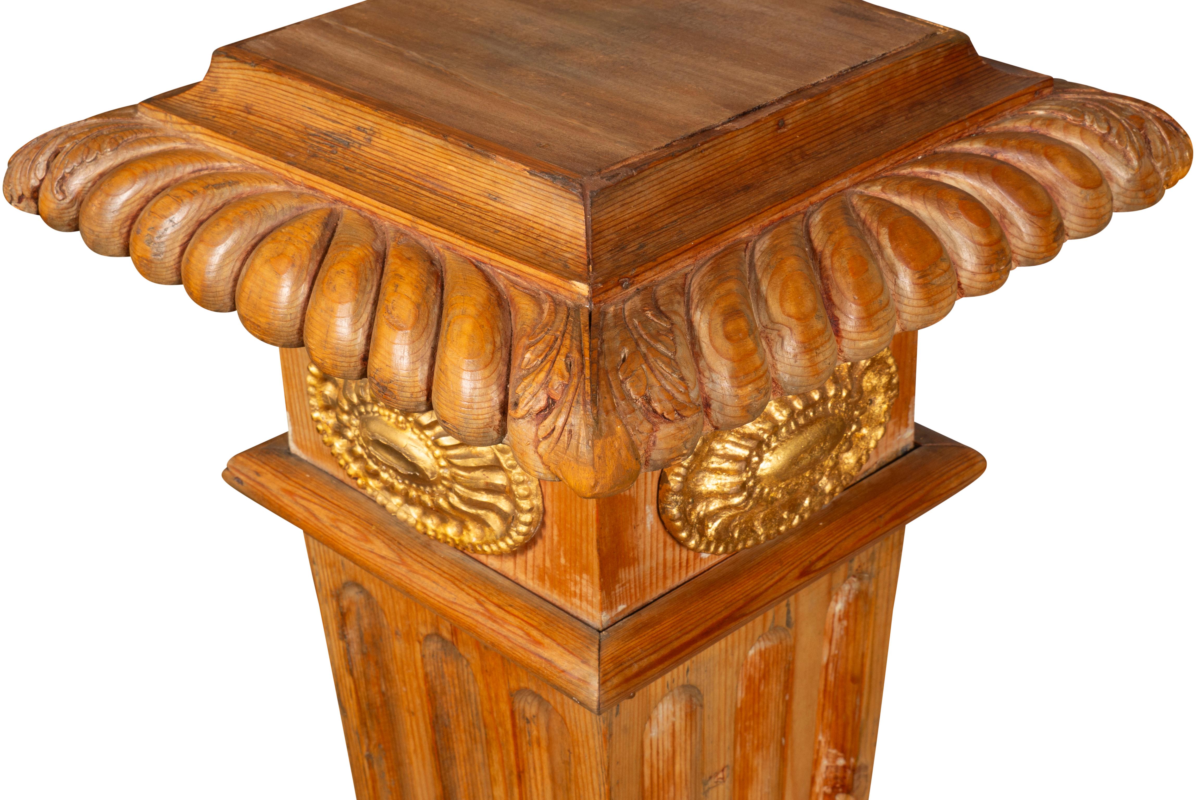 Pair Of George III Pine Pedestals For Sale 6