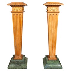 Pair Of George III Pine Pedestals