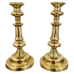 Pair Of George III Quality Brass Candlesticks 