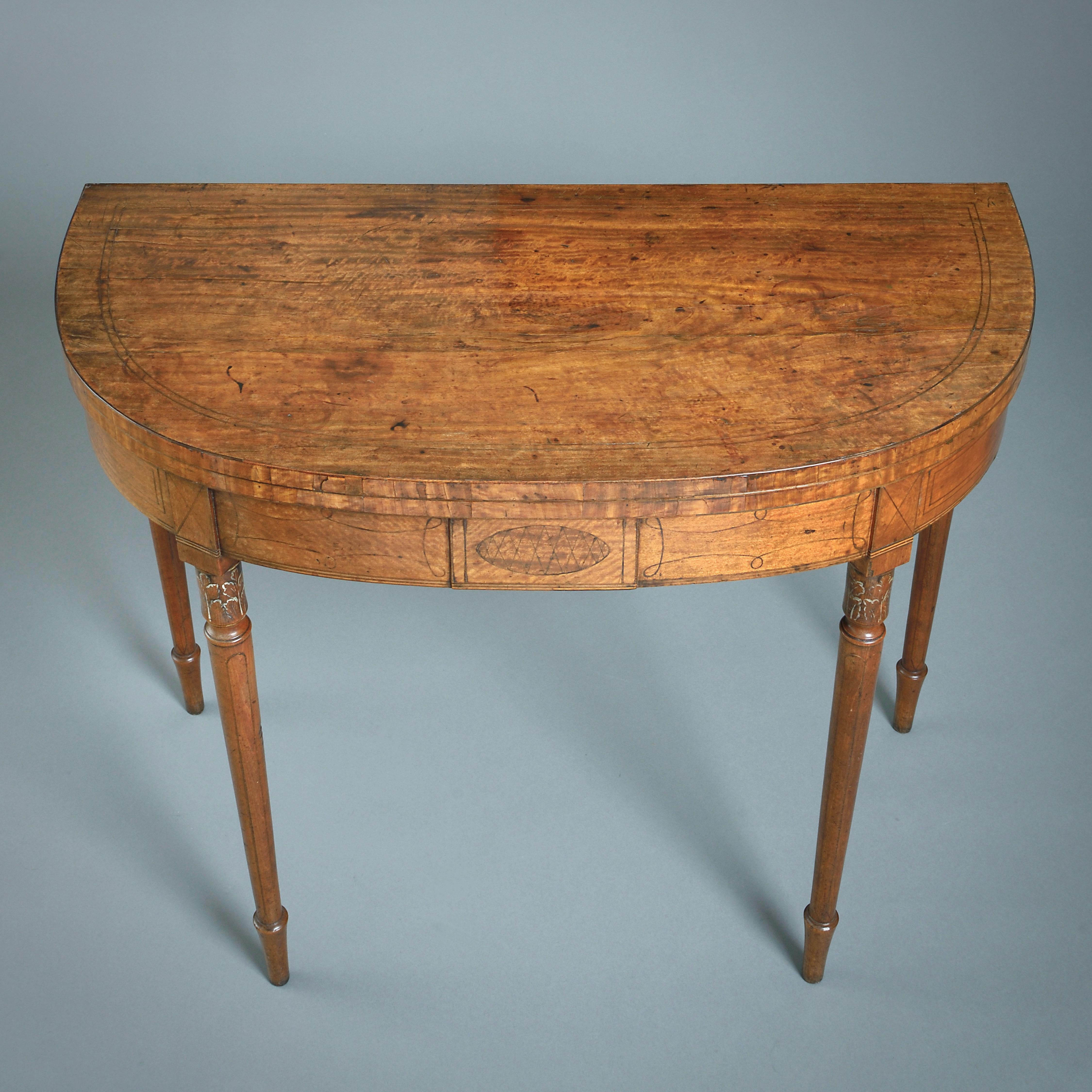 Pair of George III Satinwood Card-Tables 1