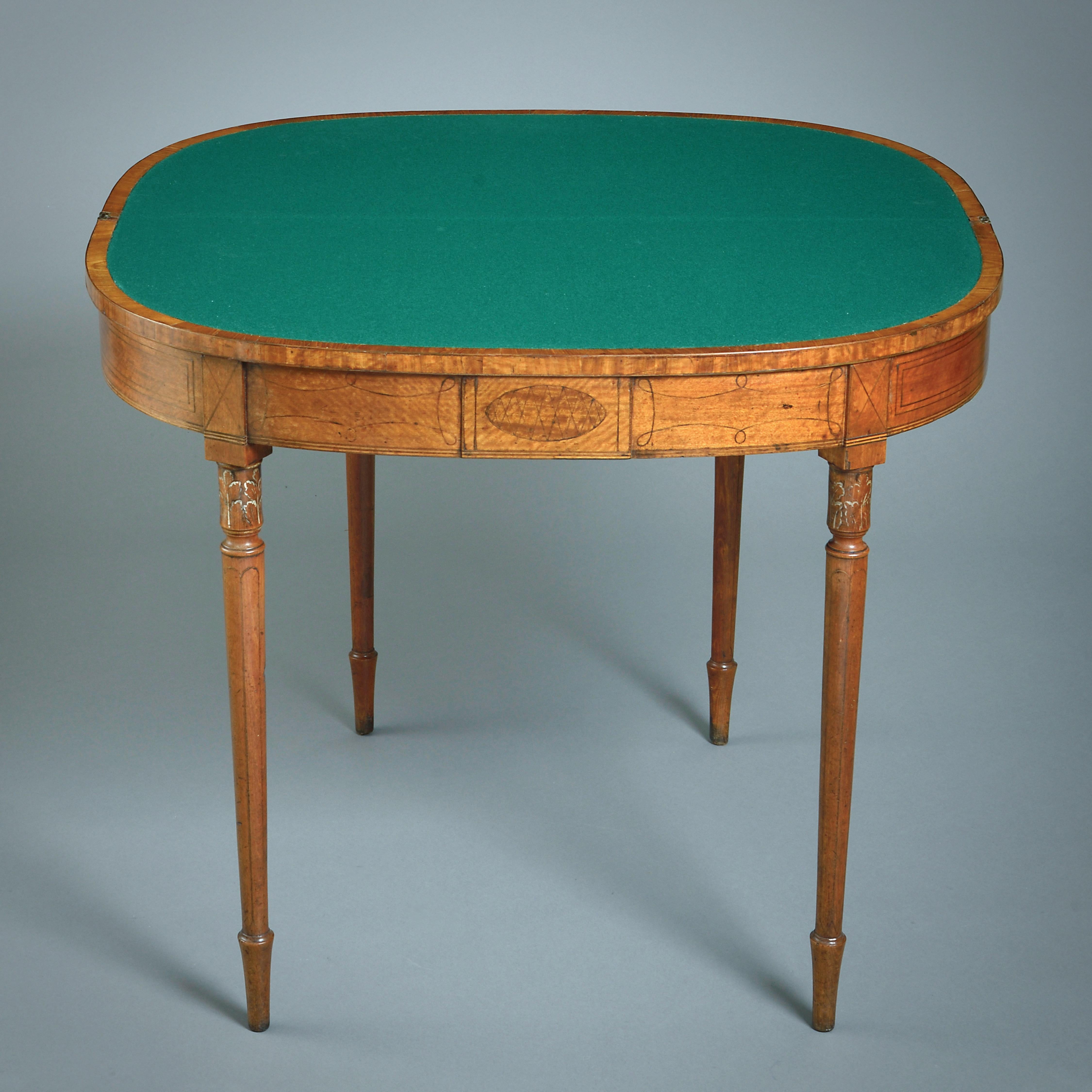 Pair of George III Satinwood Card-Tables 2