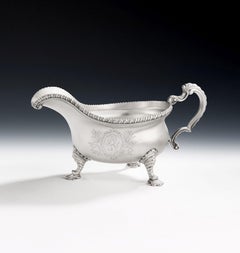 Pair of George III Sauceboats Made in London by William Cripps, 1763