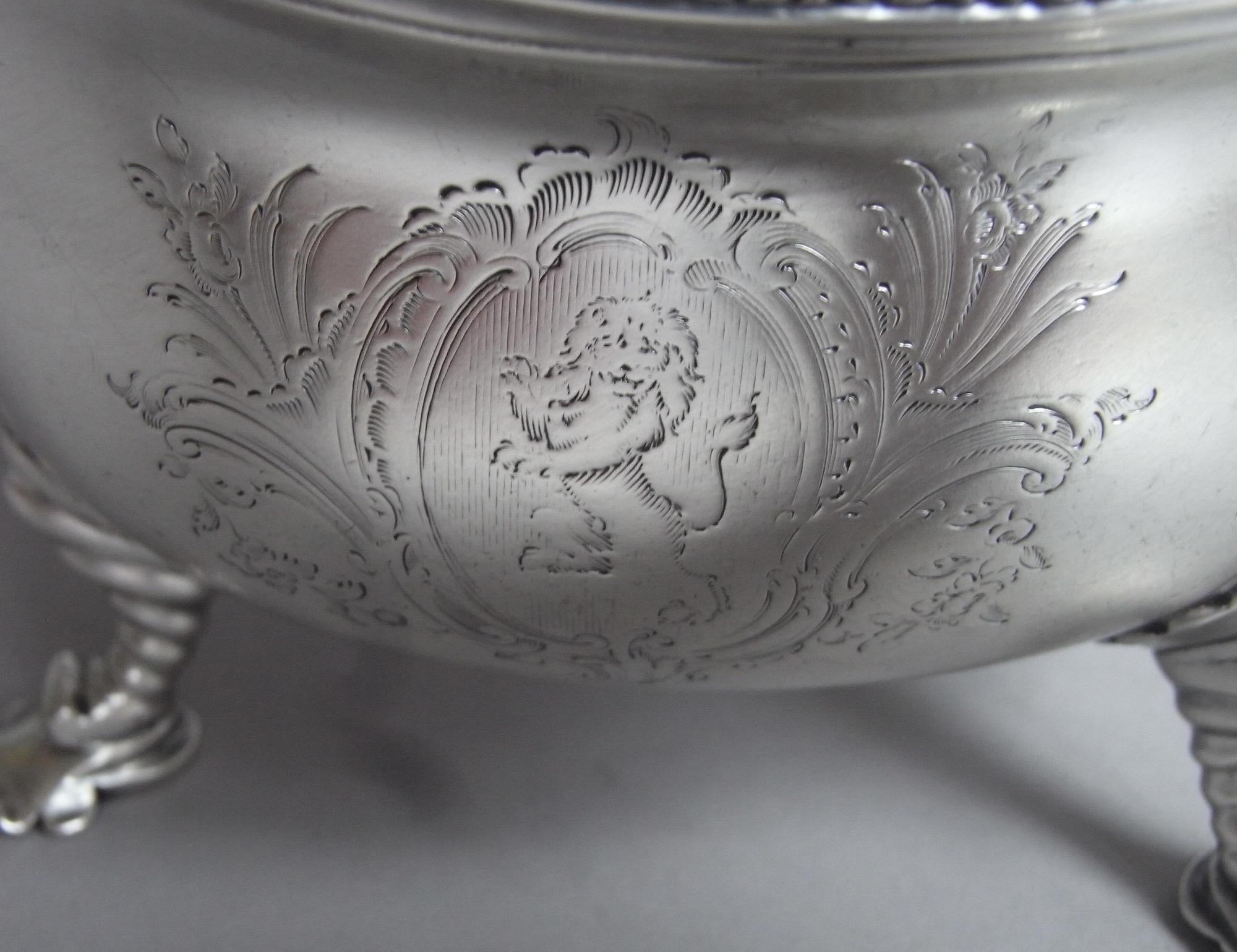 Pareja de salseras de Jorge III fabricadas en Londres por William Cripps, 1763 en Excelente estado para la venta en London, GB