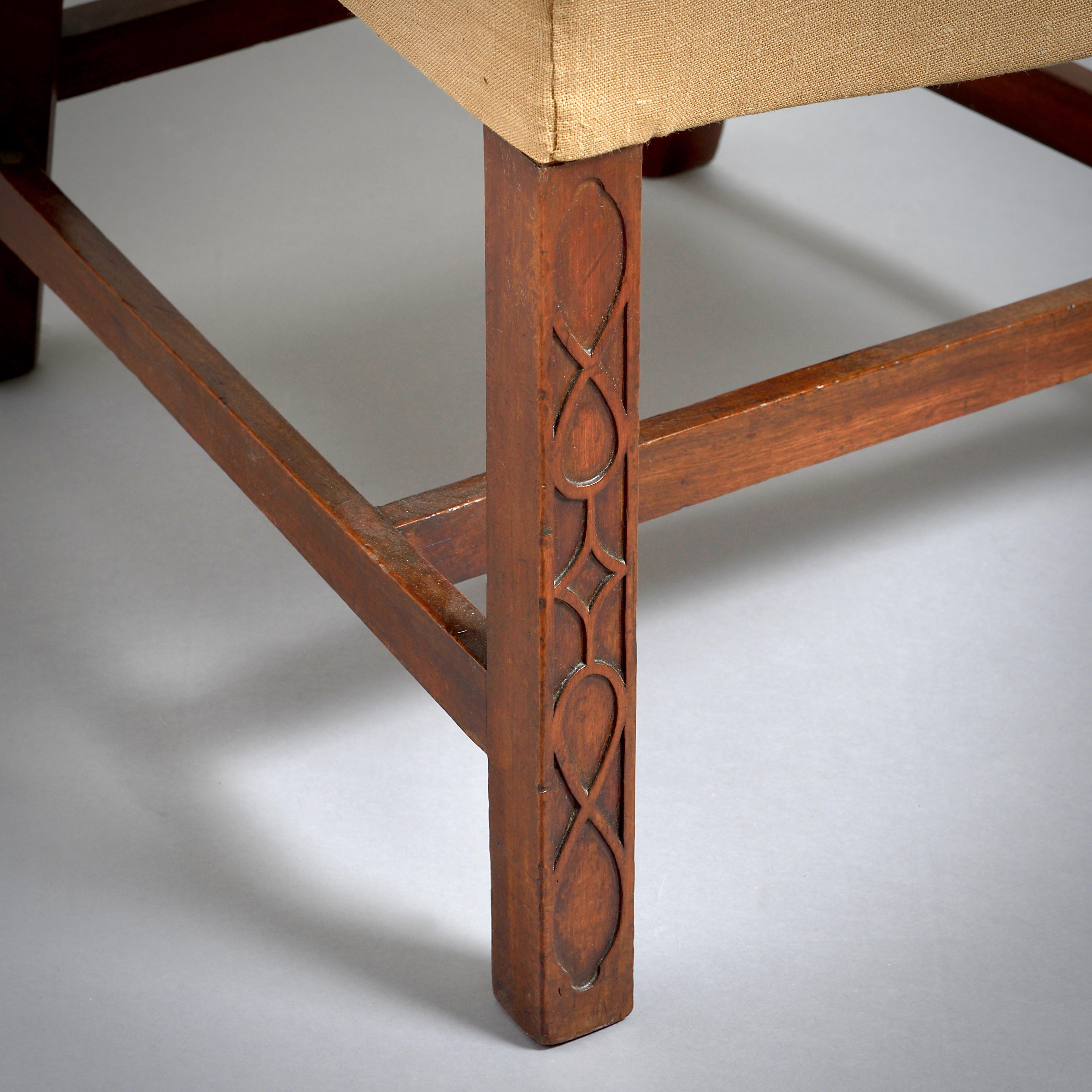 Pair of George III Scottish Mahogany Side Chairs For Sale 1