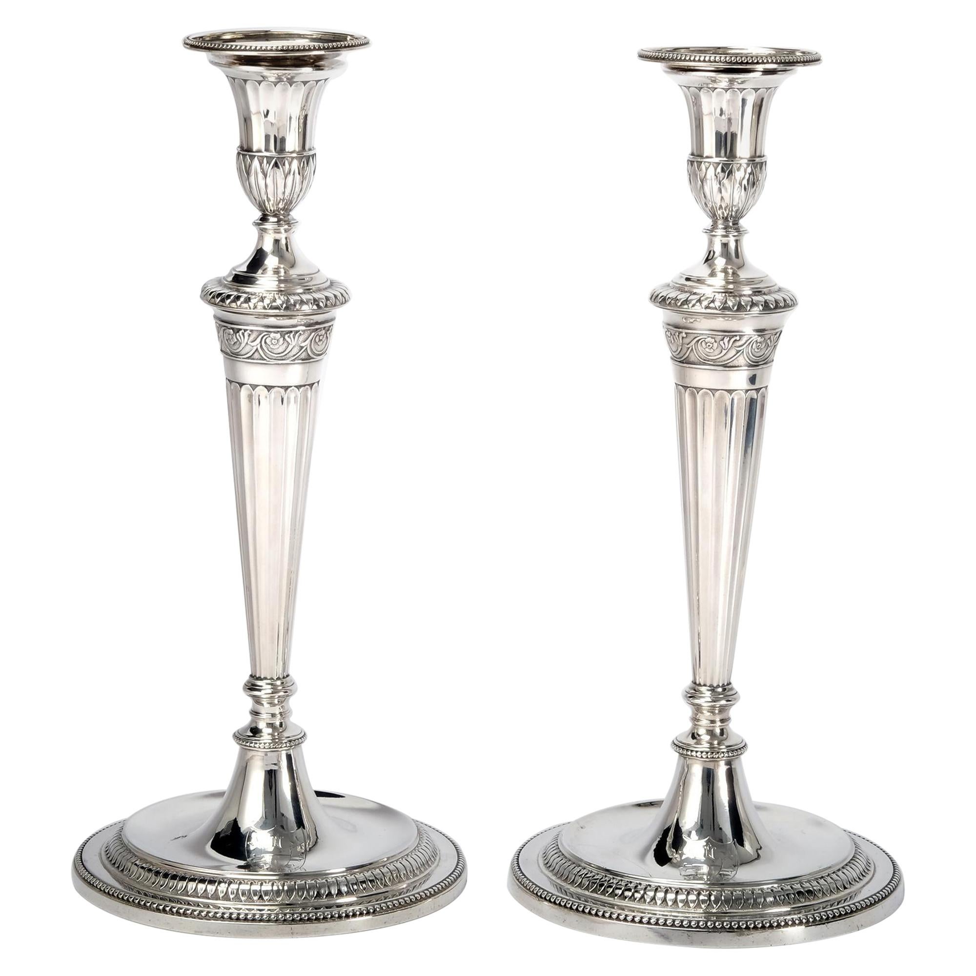 Pair of George III Silver Candlesticks