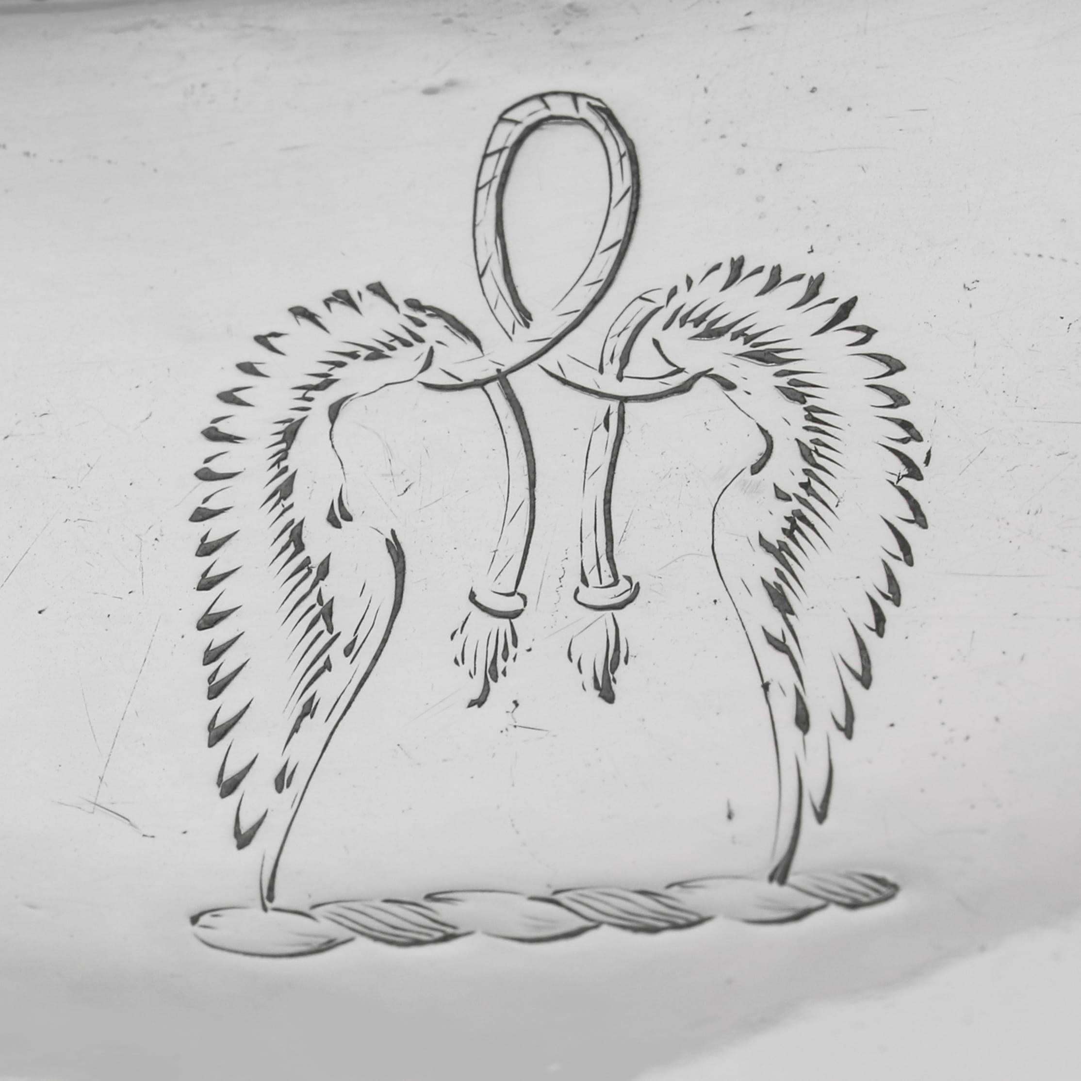 Argent sterling Paire de saucières en argent sterling de George III, fabriquées à Londres en 1772 en vente