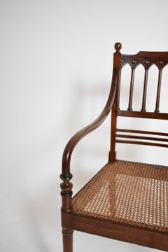 Pair of George III style armchairs, XIXth c.