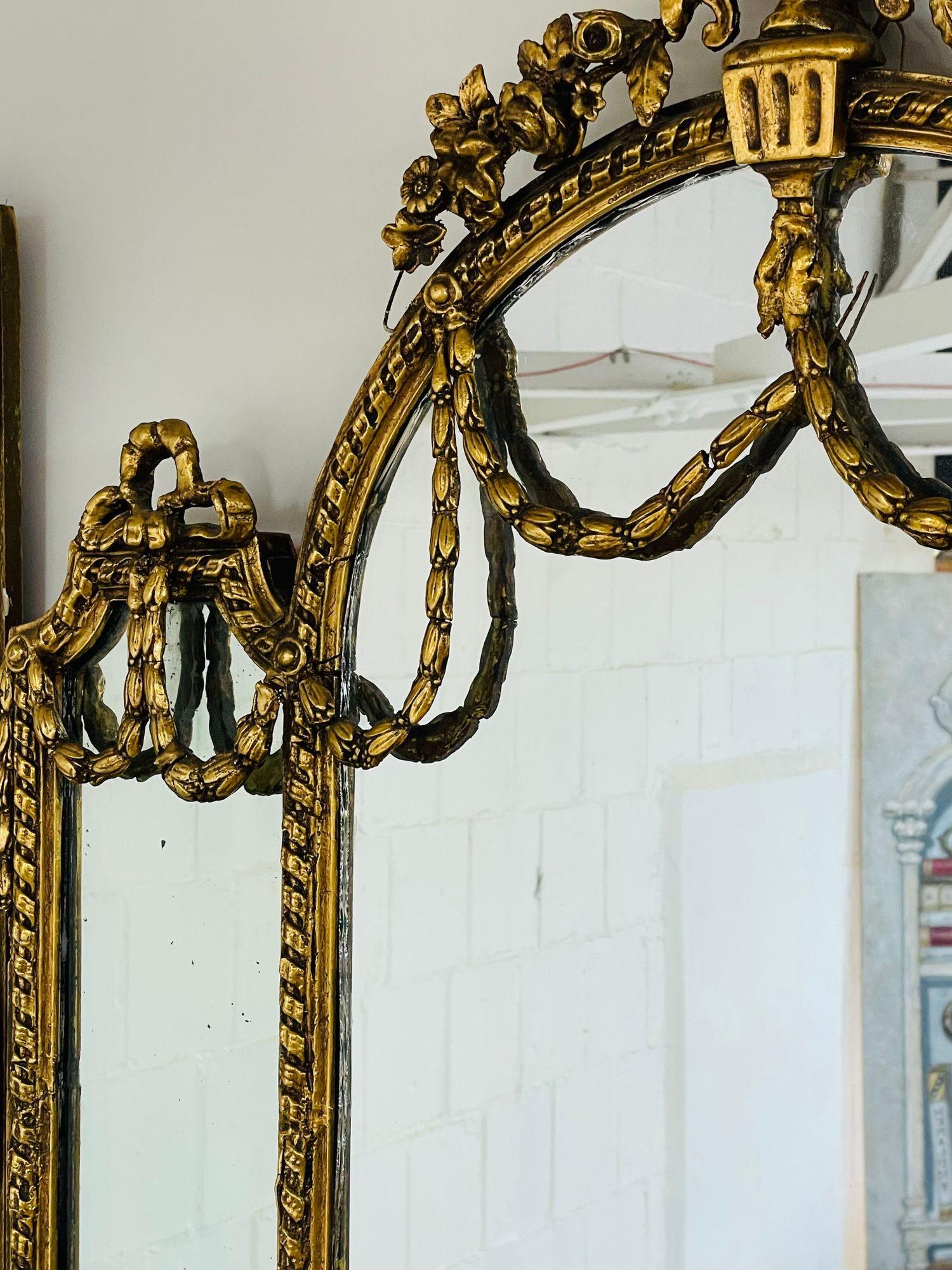 Pair of George III Style Giltwood and Composite Shelved Wall / Console Mirrors 4