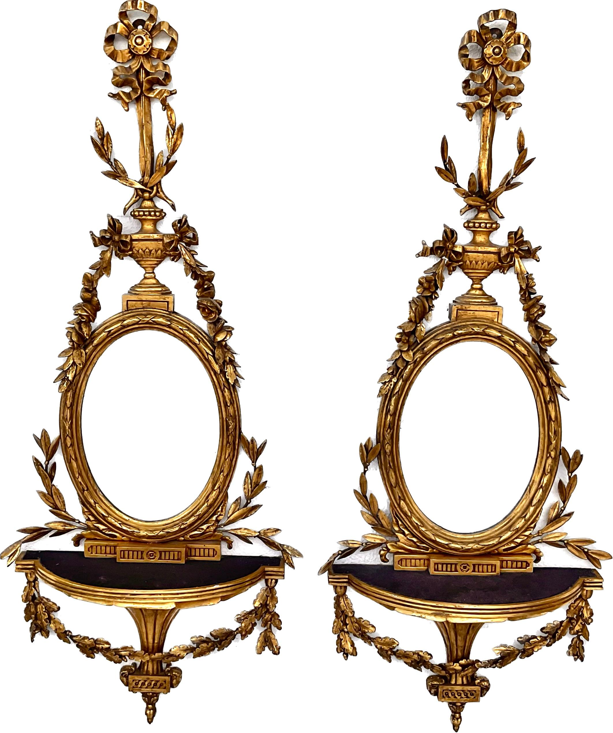 Pair Of George III Style Giltwood Girandole Mirrors For Sale 3